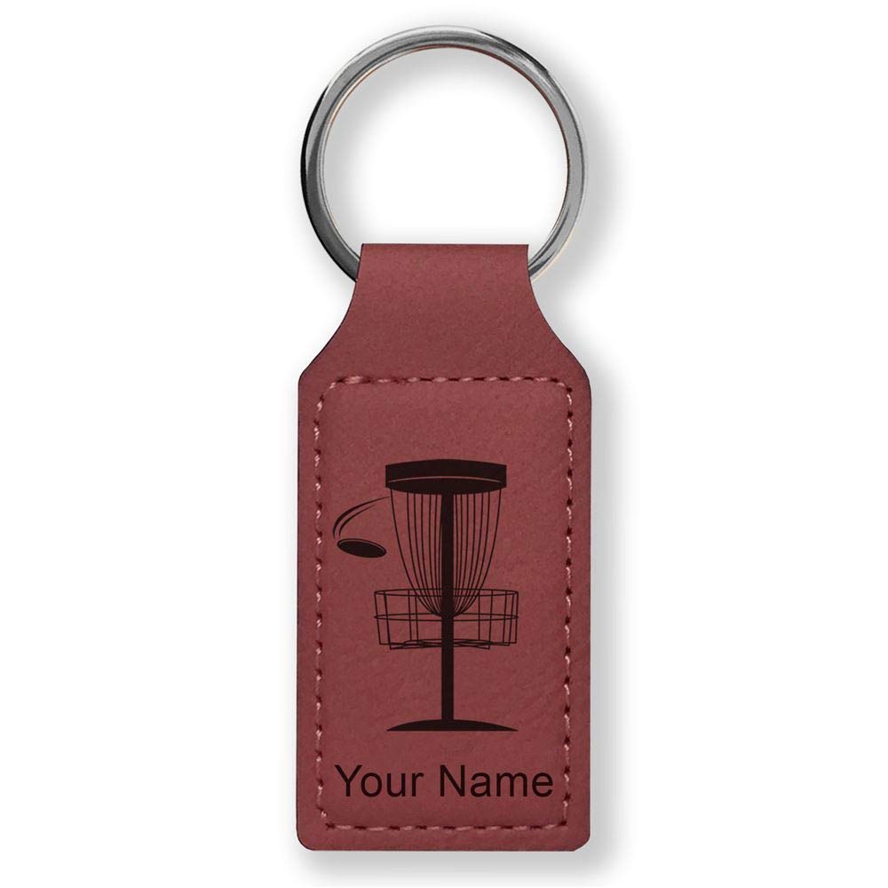 Personalized Engraved Rectangle Keychain for Disc Golf - Custom LaserGram Keychain for Sports Enthusiasts - Perfect for Gifts, Tournaments & Outdoor Activities