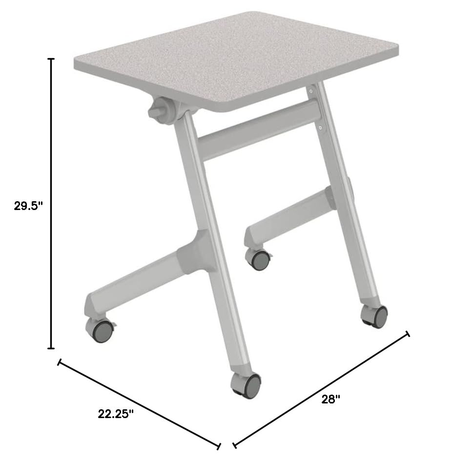 Safco 1227GR Learn Standing Desk - Adjustable Height Rectangle Workstation in Pebble Gray for Home & Office Ergonomic Workspace Setup