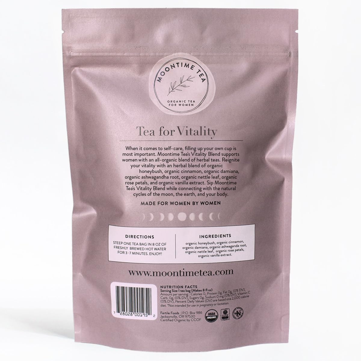 Organic Vitality Tea - 30 Tea Bags | Antioxidant Herbal Blend for Energy & Wellness | Perfect for Morning Boost or Afternoon Relaxation