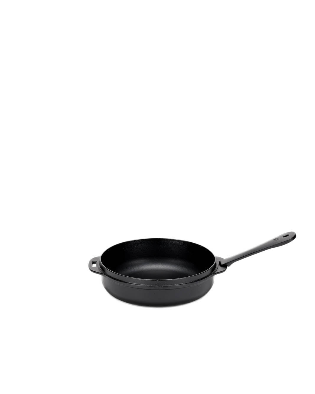 Premium Cast Iron Duo Cooker – 5.5QT Dutch Oven & Skillet Set for Baking, Frying & Roasting – Perfect for Stovetop, Oven & Camping – Enameled Cast Iron Cookware with Lid