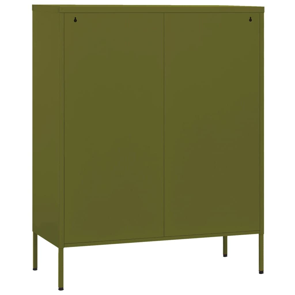 Steel Storage Cabinet with 4 Doors & 2 Adjustable Shelves - 31.5