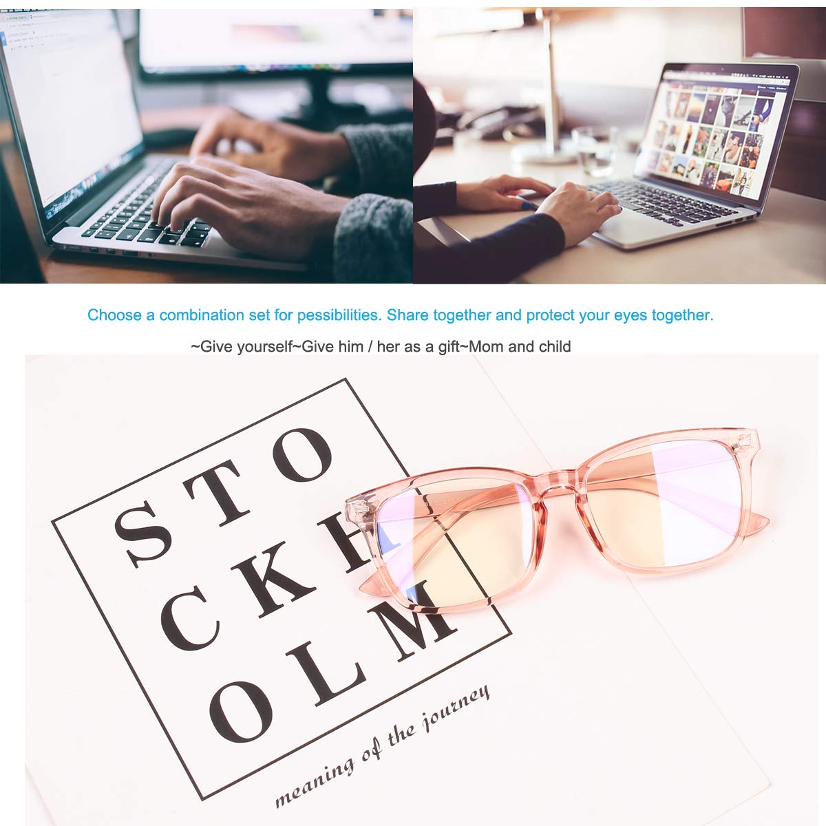 Agstum Blue Light Blocking Glasses - Anti-Fatigue Gaming & Computer Glasses for Men & Women - Reduce Eye Strain for Work, Gaming & Screen Time