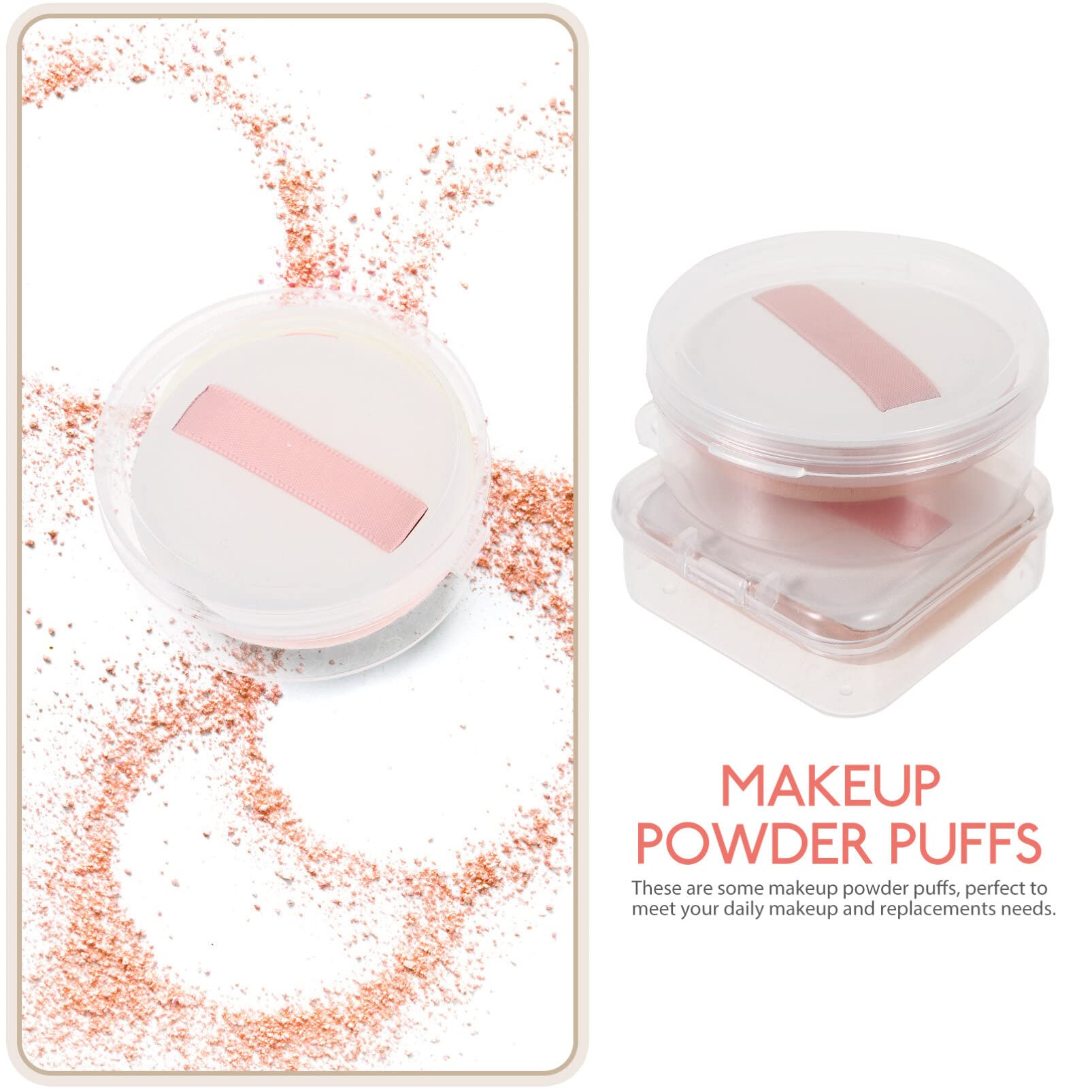 EXCLUZO 2-Pack Powder Puffs & Makeup Sponges - Foundation Blender for Wet or Dry Use - Soft Makeup Puffs for Women & Girls - Perfect for Liquid, Powder & Cream Foundation Application