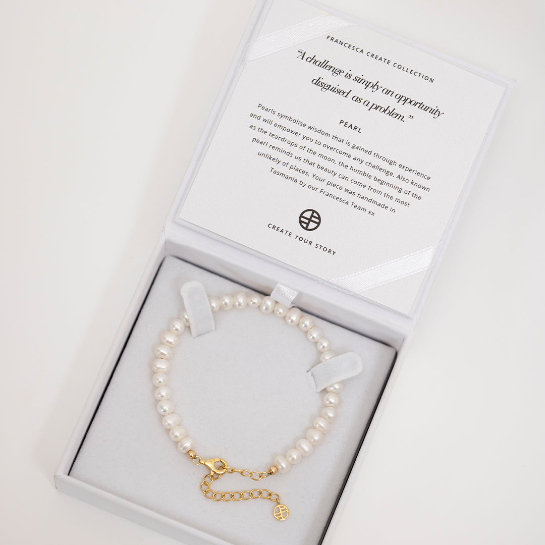 4mm Capri Pearl Bracelet for Women - Elegant & Dainty Jewelry Gift for Wedding, Party & Everyday Wear