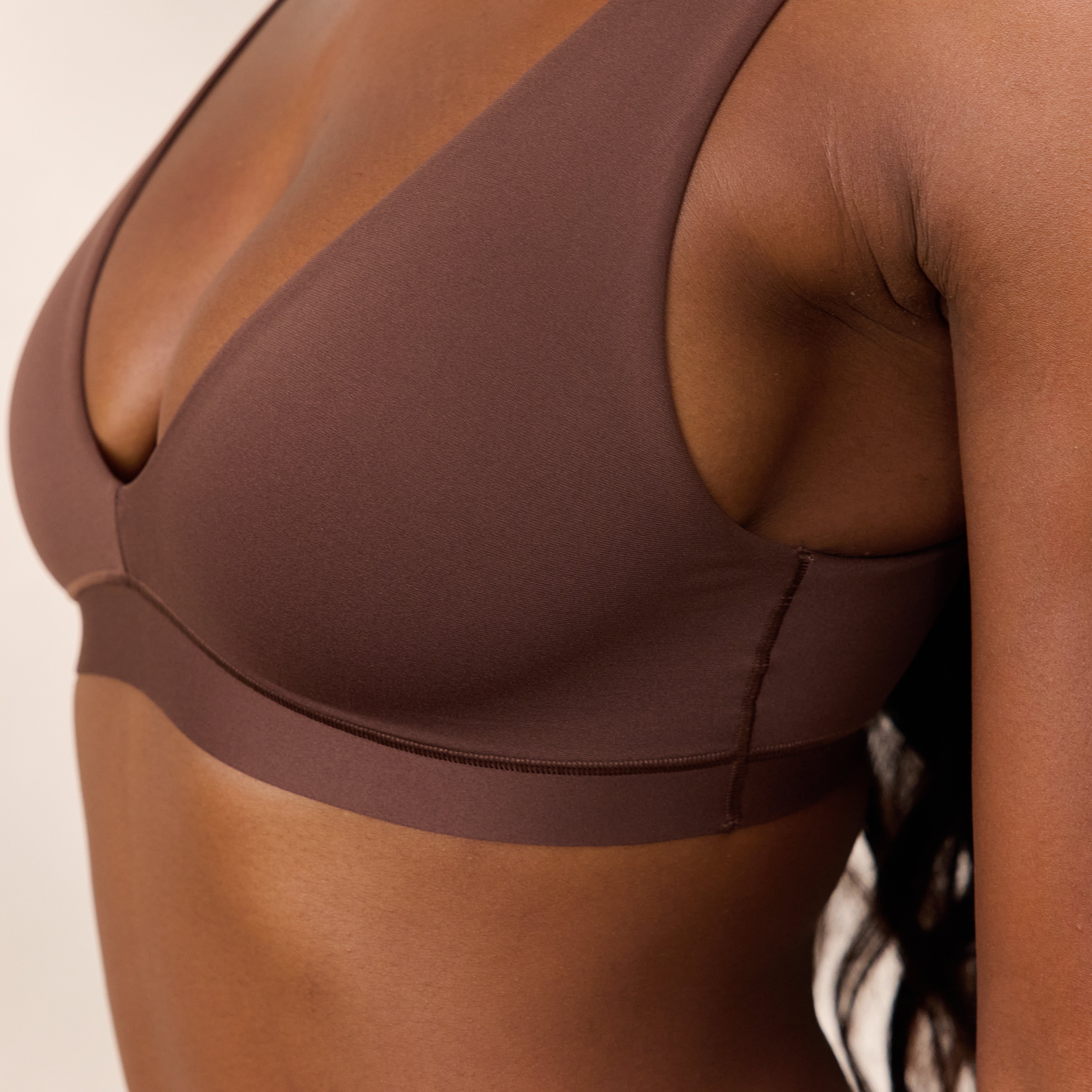 Everyday Comfort Triangle Bra - Soft Wireless Bralette for Women, Cocoa - Perfect for Yoga, Lounge & Sleepwear
