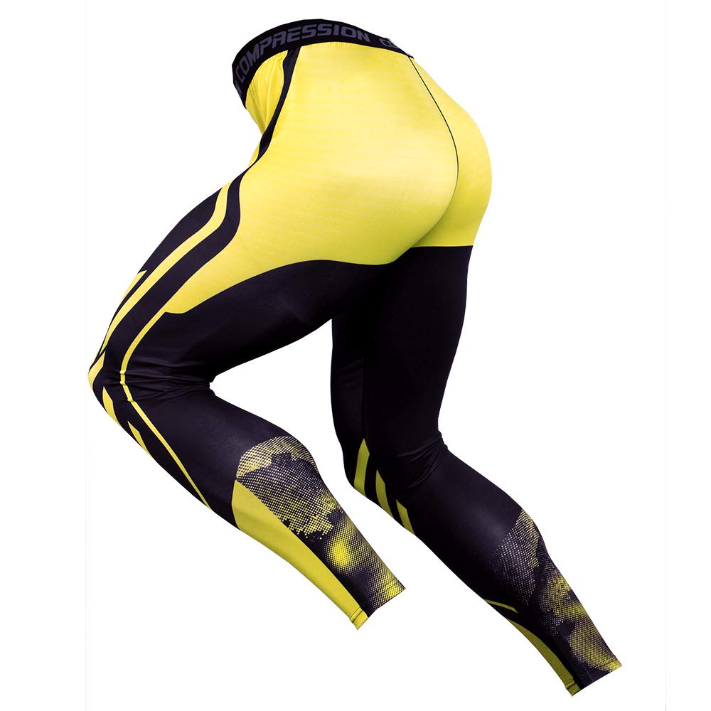 Men's Long Sleeve Compression Shirt & Workout Pants Set - Athletic Running Sports Performance Wear - Moisture Wicking Gym Clothes & Leggings Tights in Black - Ideal for Running, Training & Fitness Workouts