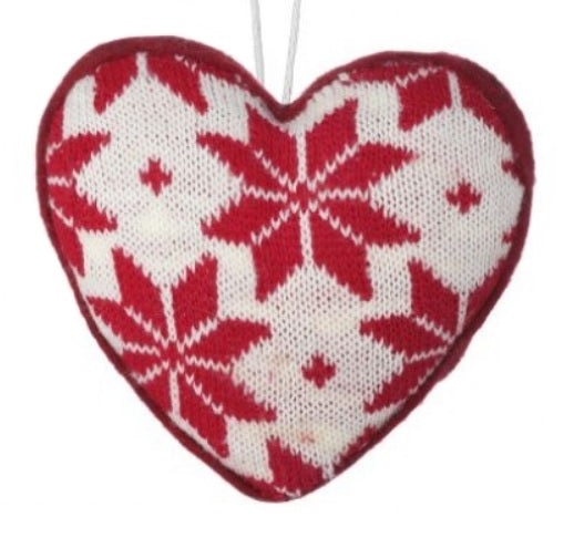 5 Pack Knit Snowflake Heart Ornaments for Christmas Tree Decorations - Perfect for Holiday Home Decor, DIY Crafts, and Festive Gift Giving