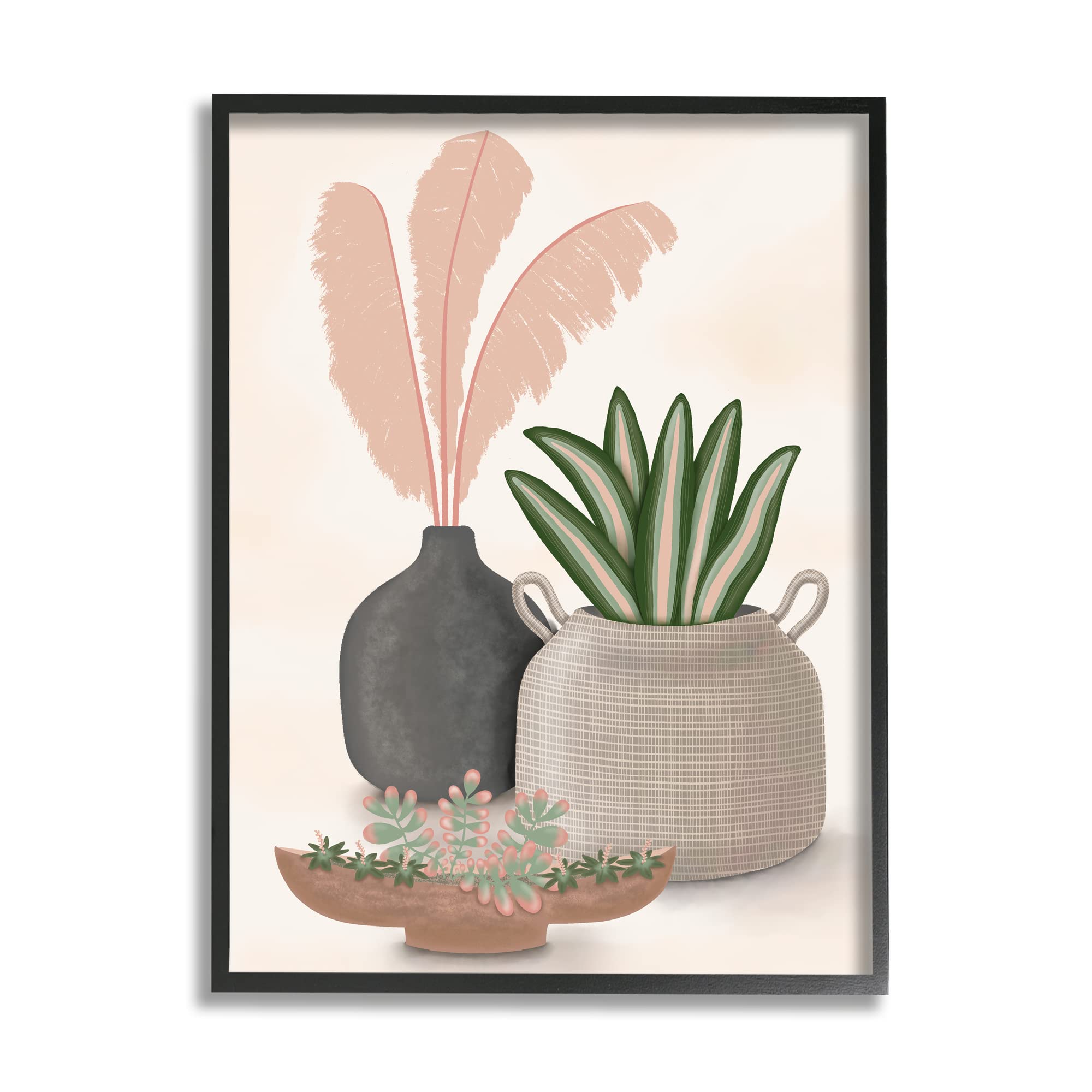 Pastel Botanical Succulents Illustration - Hand-Painted Plant Jars & Vases by Darlene Seale | Perfect for Home Decor, Wedding Centerpieces & Boho Room Aesthetics