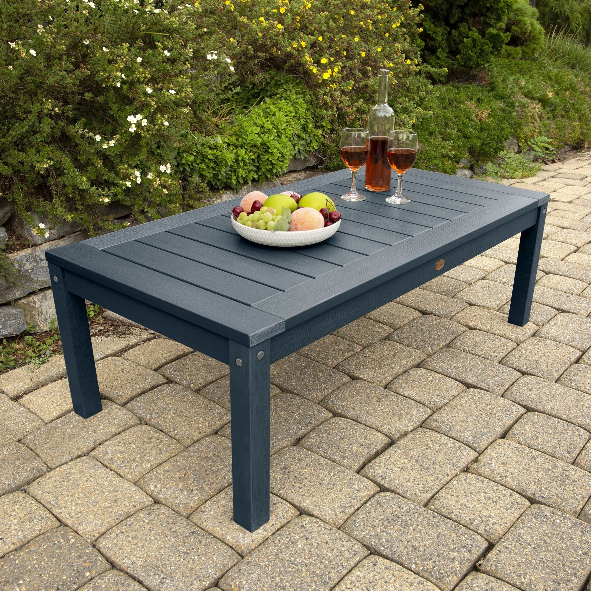 Refurbished Adirondack Conversation Table - Outdoor Patio Furniture Set for Garden, Deck, and Backyard Relaxation