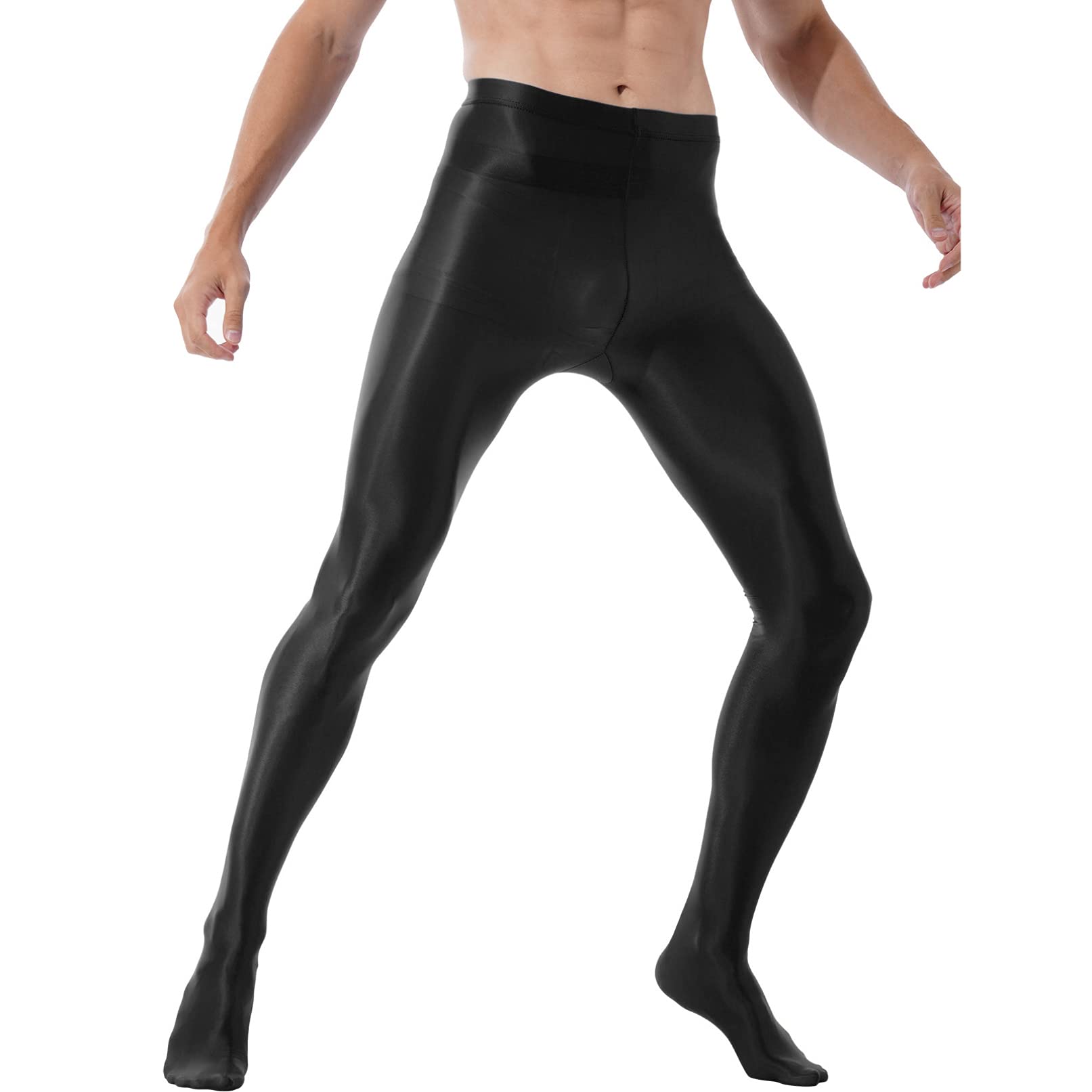 Men's Glossy Ballet Dance Tights - Stretchy Gymnastic Leggings for Fitness & Athletic Performance | Perfect for Ballet, Yoga, Workouts & Dance Practice