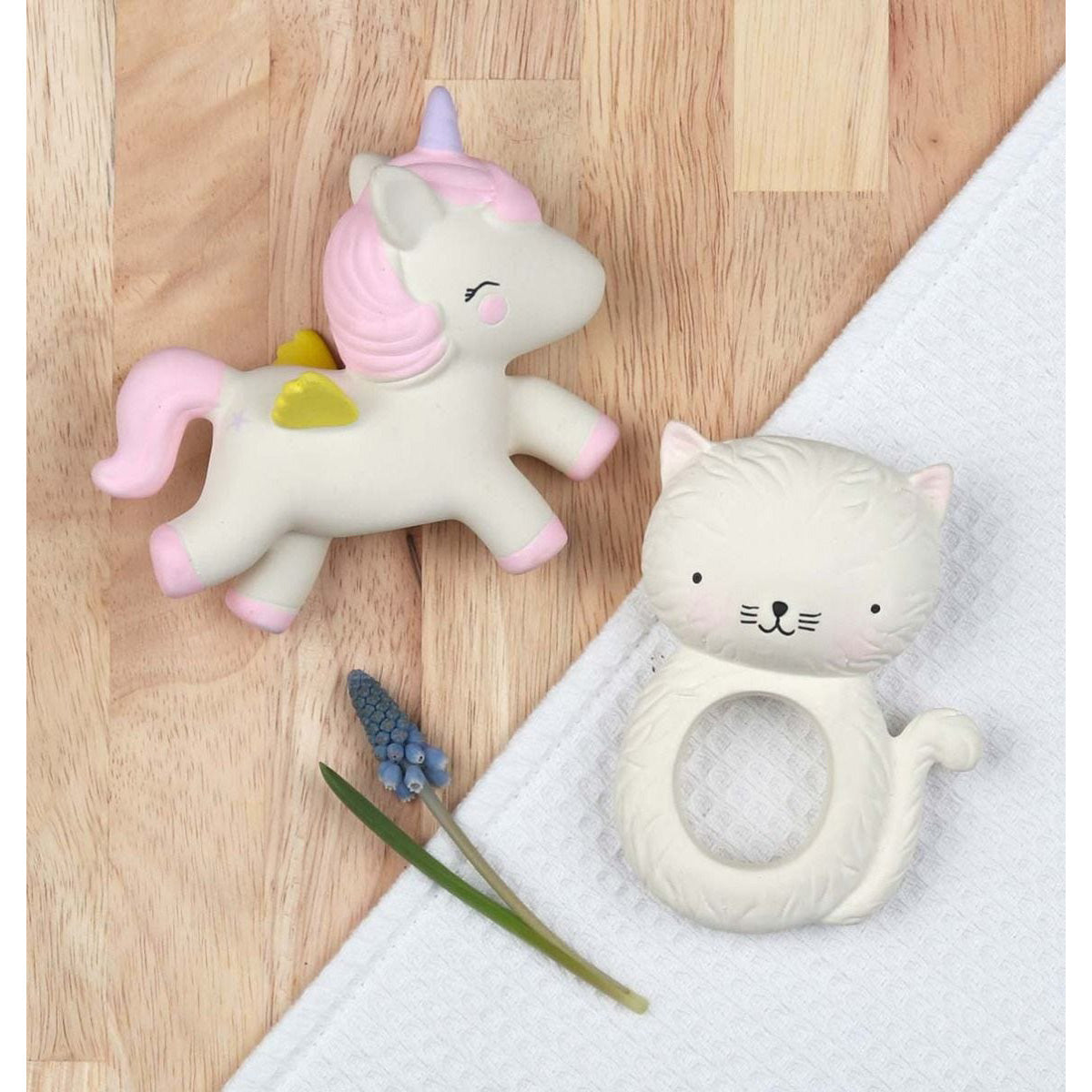 Organic Baby Teething Toy - Soft Unicorn Chew Toy for Soothing Sore Gums | Safe BPA-Free Teether for Infants & Toddlers | Perfect for On-the-Go, Daycare, and Travel