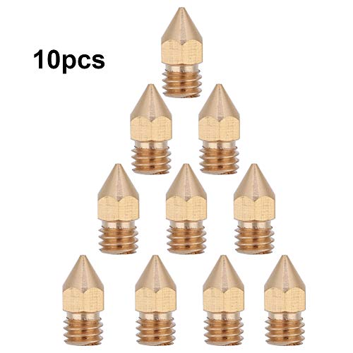 10PCS High-Precision Brass Extruder Nozzles for MK8 3D Printers - 0.3mm Nozzle Compatible with 1.75mm ABS/PLA Filaments - Perfect for Detailed 3D Printing Projects, Miniatures & Prototyping