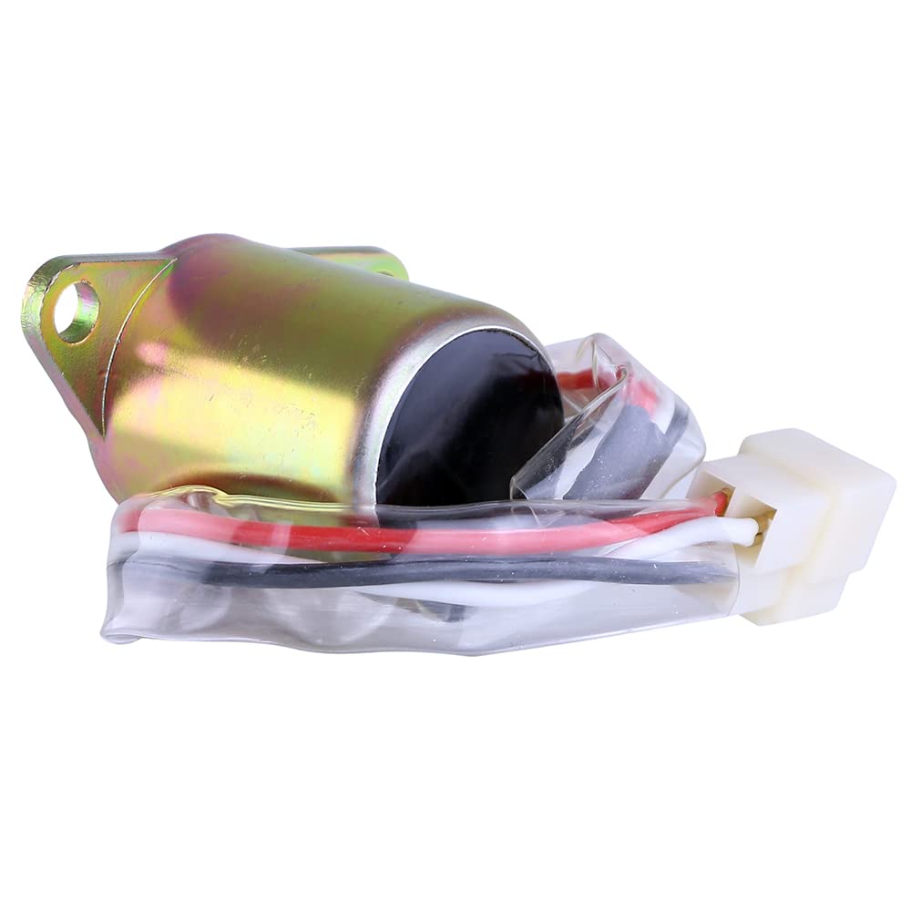 RAREELECTRICAL Synchro-Start Switch Solenoid Compatible with Kubota 17594-6001-4 Fuel Shutdown - Replacement Part for Tractor & Heavy Equipment Engines - Ideal for Agricultural & Construction Machinery Maintenance