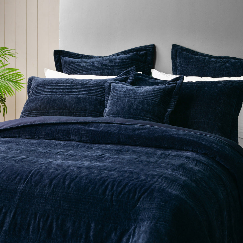 Cyrano Indigo Square Filled Cushion - Soft Decorative Throw Pillow for Sofa, Bed & Home Decor - Perfect for Living Room, Bedroom & Nursery Comfort