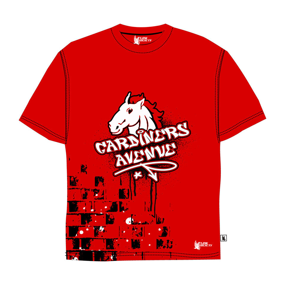 Youth & Adult Gardiners Avenue Mustang Graphic Tee Shirt - Casual Cotton T-Shirt for Men and Women - Perfect for Streetwear, Daily Wear, and Mustang Car Enthusiasts