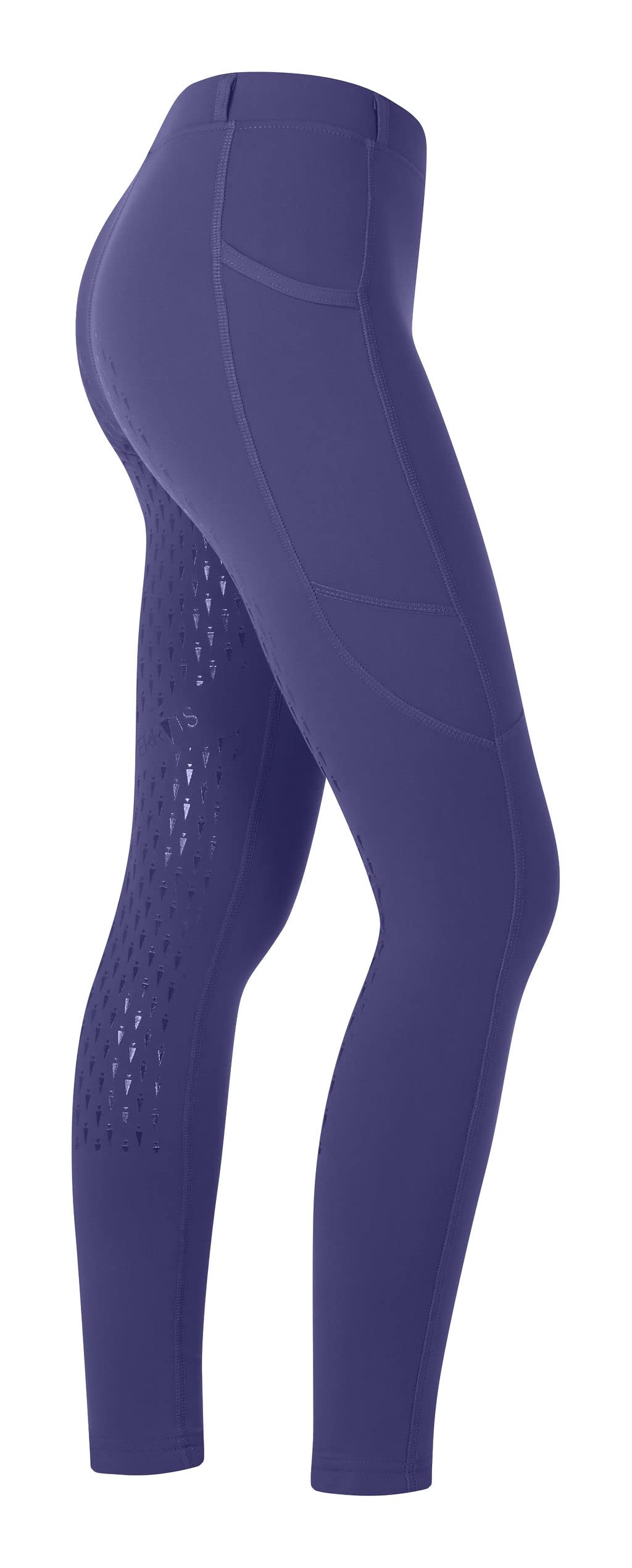 Kerrits Kids Ice Fil Full Seat Horse Riding Tech Tights - Cooling Breathable Equestrian Leggings with Pockets for Summer | Perfect for Young Riders in Warm Weather