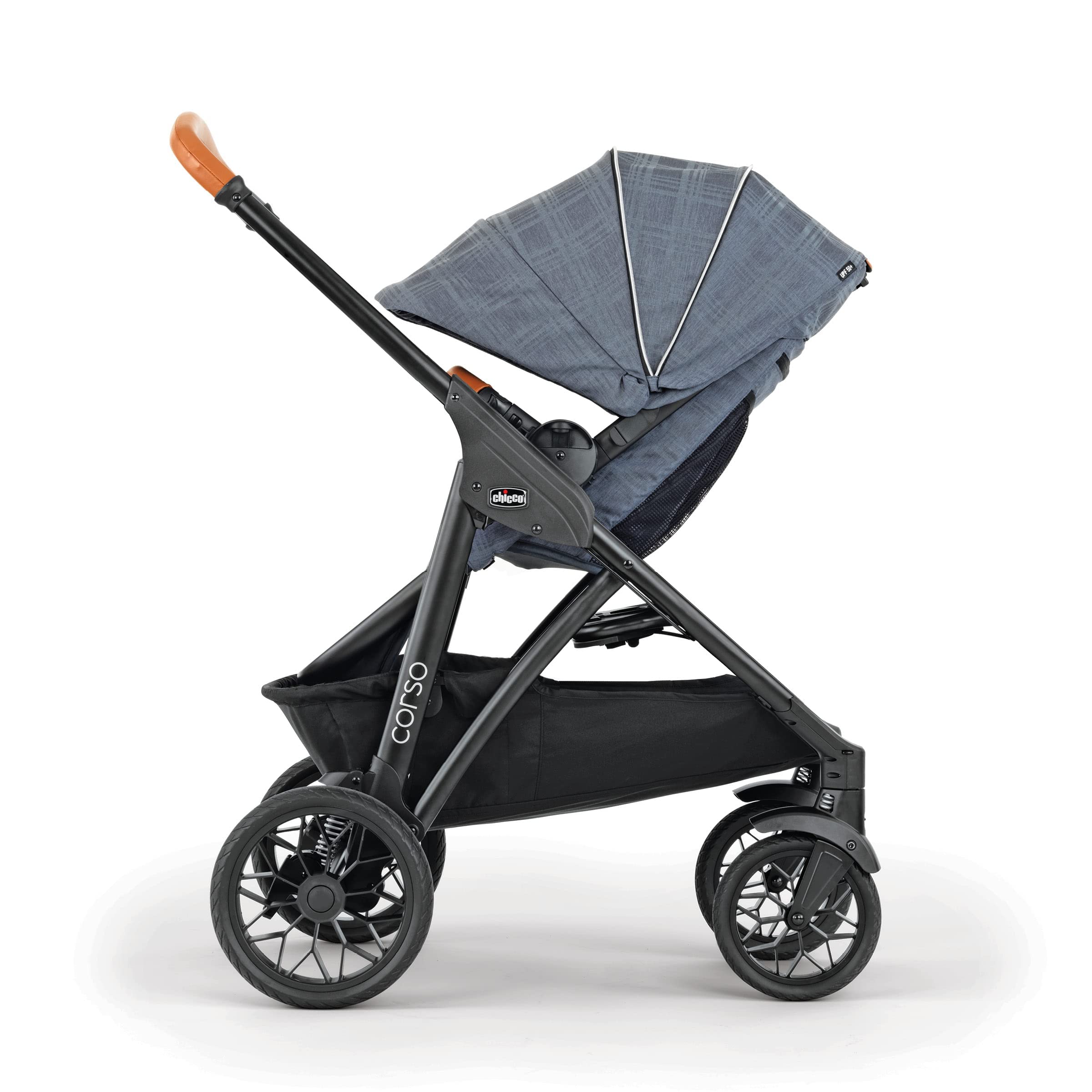 Chicco Corso LE Modular Travel System - Stroller & KeyFit 35 Infant Car Seat Combo in Veranda/Grey | Lightweight Baby Stroller with Car Seat Base for Newborns | Perfect for Travel, Shopping & Daily Walks