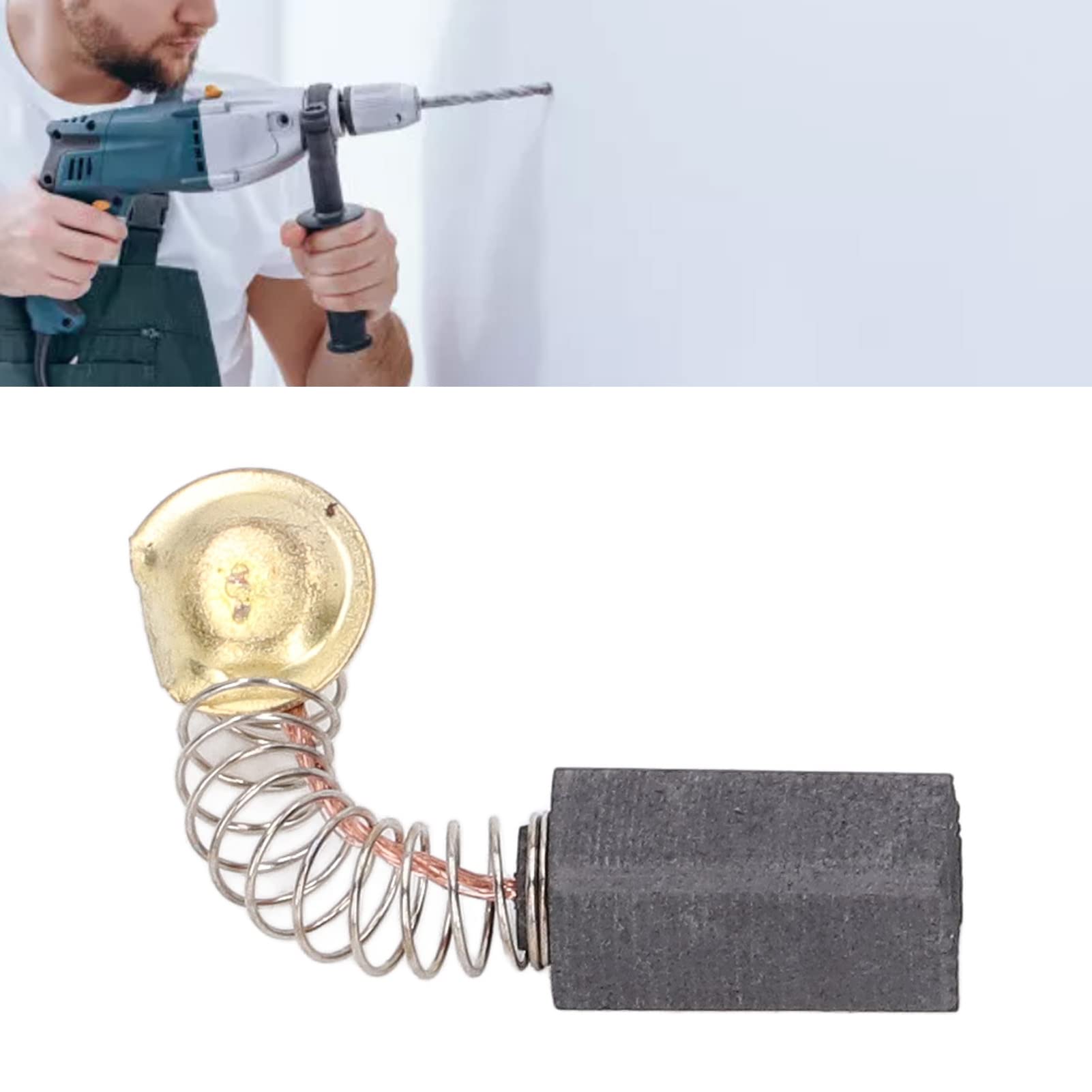 Septpenta 20 Pcs Carbon Brushes - Replacement Motor Carbon Brushes with Copper for Utility Pumps, Hand Drills, Electric Drills & Angle Grinders - Perfect for DIY Repairs & Power Tool Maintenance