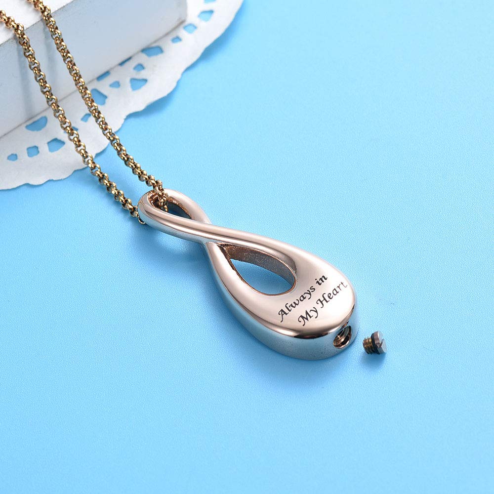Cremation Jewelry Necklace for Ashes - Stainless Steel Keepsake Pendant for Women & Men | Memorial Gift
