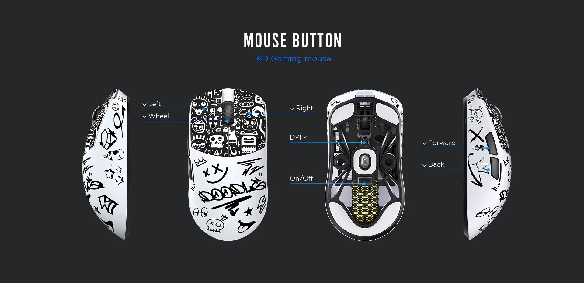 Lamzu Maya Champion Edition Wireless Gaming Mouse - Lightweight, Ergonomic Design for Esports & FPS Gaming - Perfect for PC & Laptop Gamers