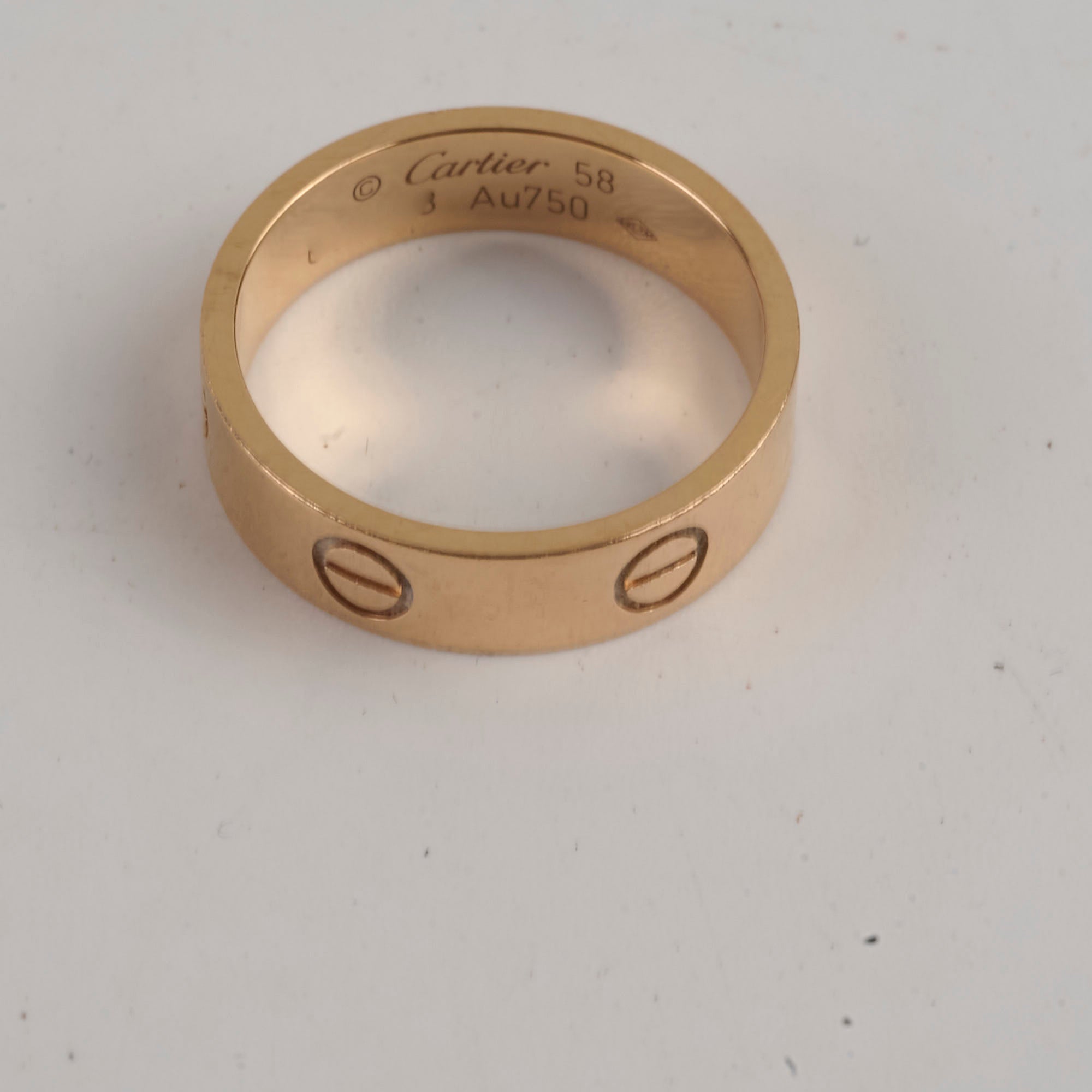 Cartier Love Ring 18K Pink Gold Size 58 - Luxury Wedding Band for Women, Romantic Anniversary Gift for Her, Perfect for Engagement & Special Occasions