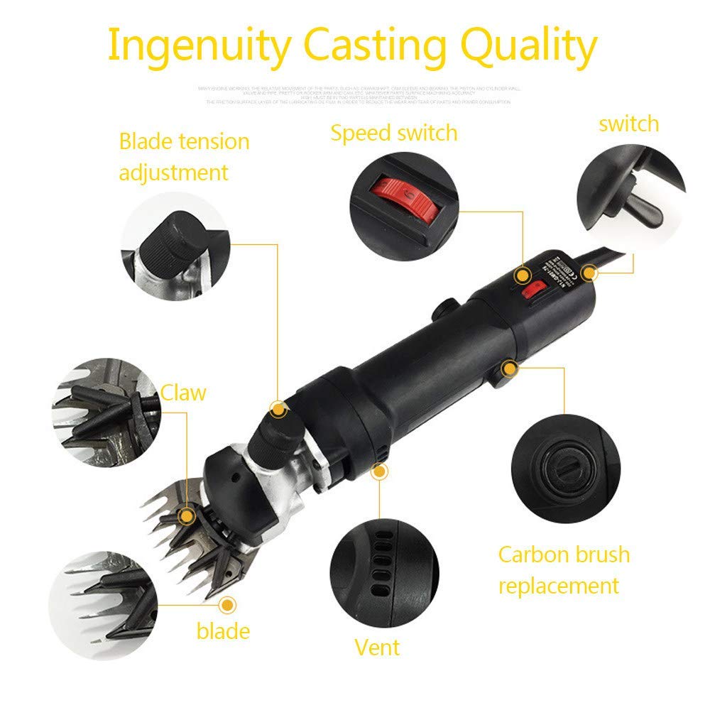 Professional Electric Sheep Shears - Heavy Duty Wool Shearing Clippers for Farm & Garden Use - Perfect for Livestock Grooming, Wool Harvesting & Animal Care