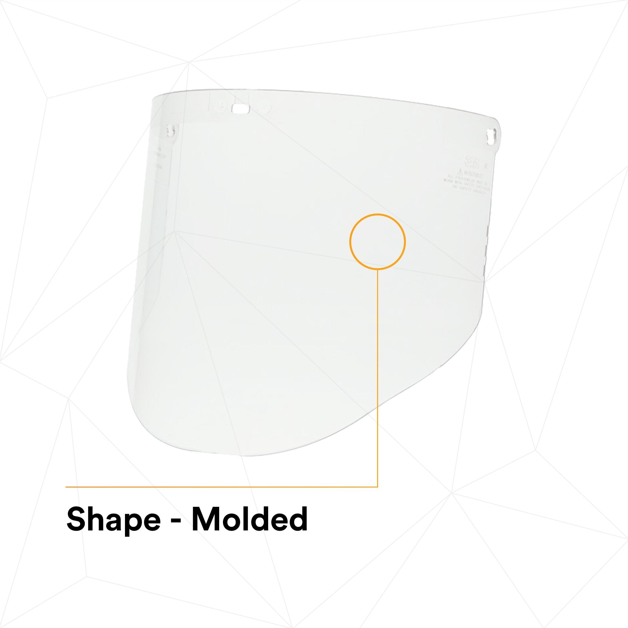 3M Clear Polycarbonate Faceshield WP96 (82701-00000) - Molded Safety Face Shield for Construction, Woodworking & Industrial Use - Impact Resistant Eye Protection for Workers