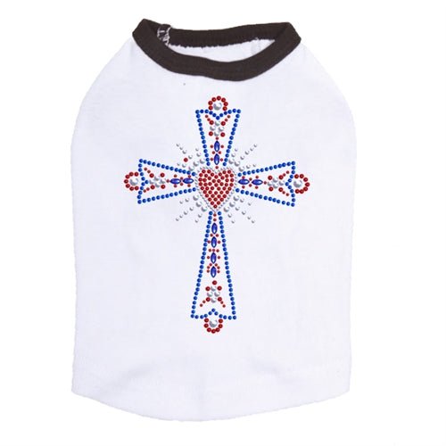Red White & Blue Rhinestone Studded Tank Top - Patriotic Fashion for 4th of July & Summer Parties