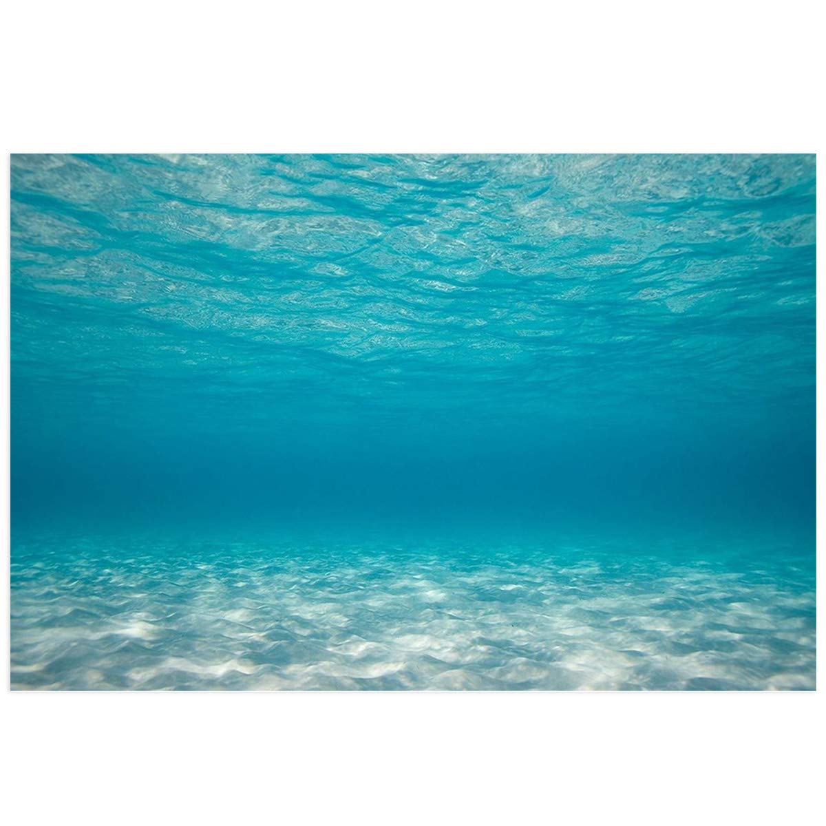 Premium PVC Aquarium Background Sticker - Blue Water Pattern Fish Tank Decoration 48.8
