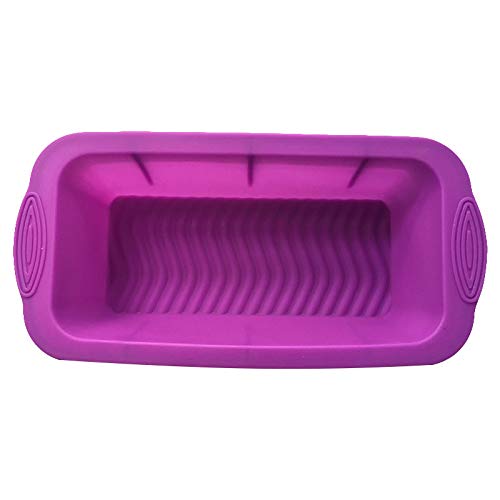 Premium Silicone Cake Mold with Piping Tips - DIY Baking Accessories for Rectangular Toast, Bread & Pastries | Non-Stick, Durable & Easy to Clean | Perfect for Home Bakers & Professional Chefs (Purple) | Ideal for Birthday Cakes, Wedding Desserts & Holiday Baking