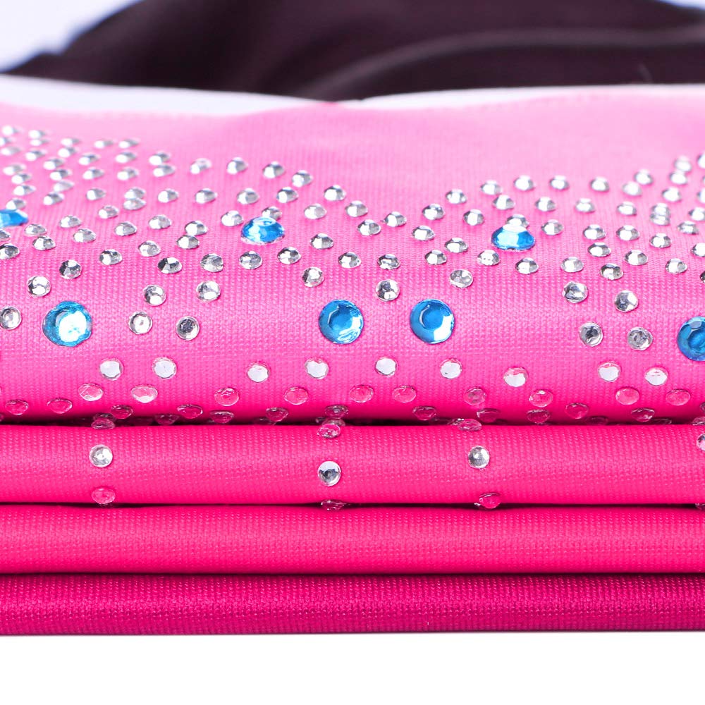 BAOHULU Girls Gymnastics Leotard - Sparkly Diamond Ballet Dance Leotard One-Piece Outfit for Kids - Perfect for Ballet, Gymnastics & Dance Performances