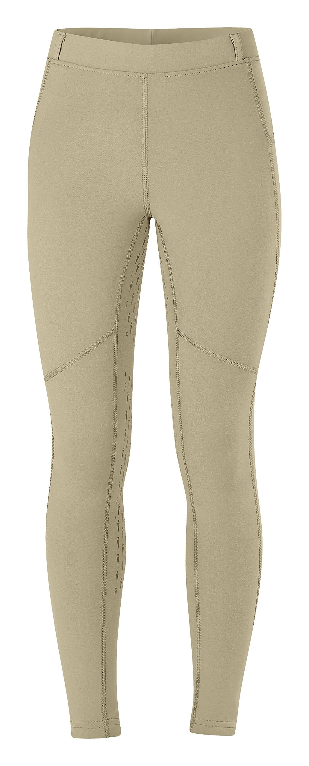 Kerrits Kids Ice Fil Full Seat Horse Riding Tech Tights - Cooling Breathable Equestrian Leggings with Pockets for Summer Riding Lessons & Stable Activities