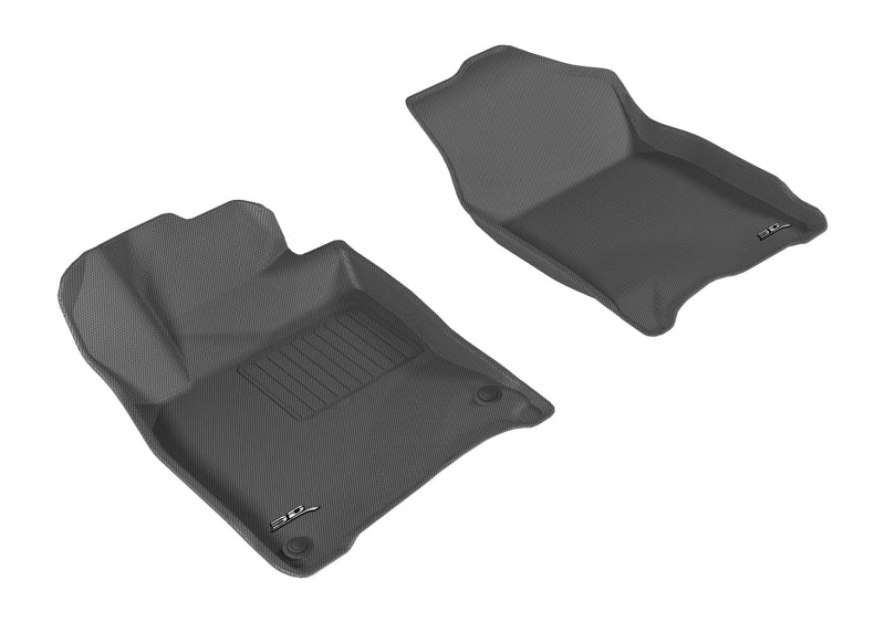 3D MAXpider Custom Fit Floor Mats for 2016-2020 Honda Civic Kagu - 1st Row All-Weather Protection (Black) | Perfect for Daily Commute, Road Trips & Winter Driving