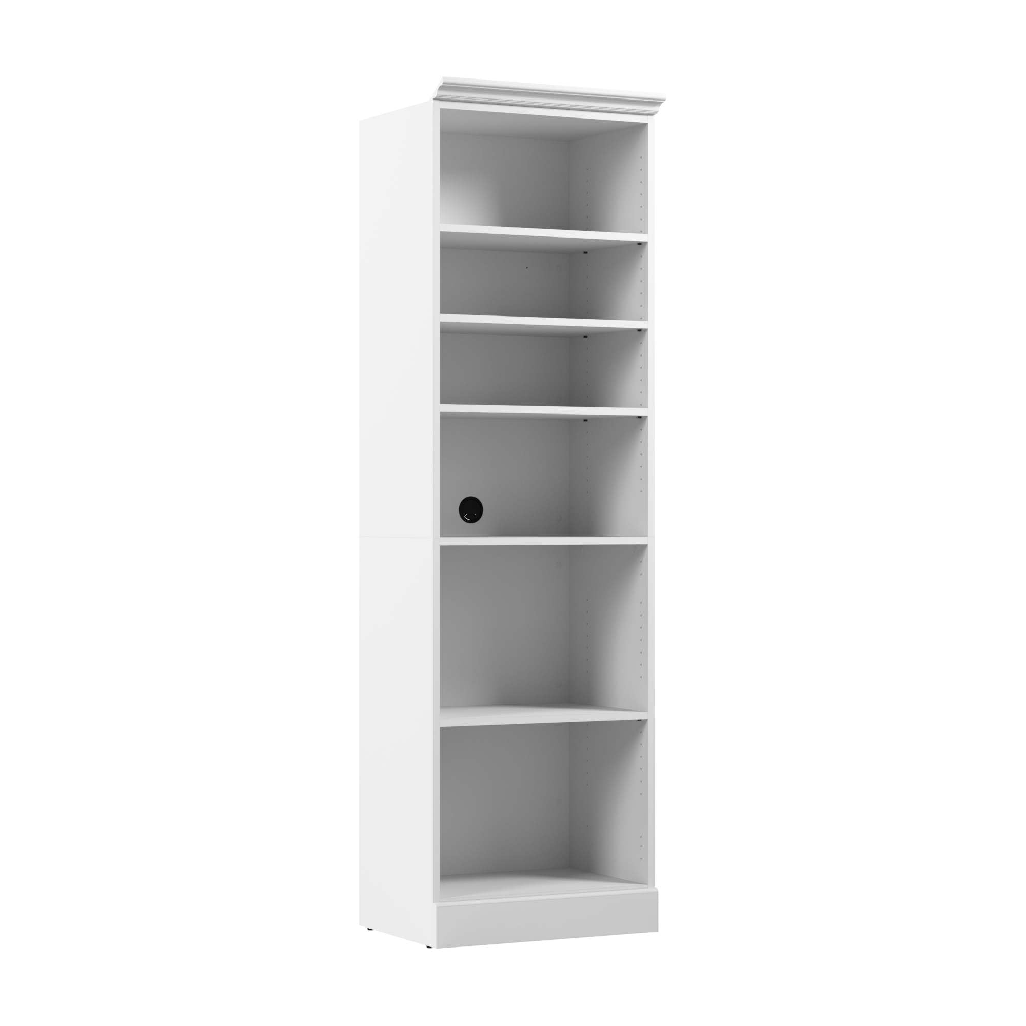 Bestar 25-inch White Closet Organizer - Versatile Wardrobe Storage for Bedroom, Mudroom, Entryway & Kitchen Pantry - Perfect for Small Space Organization & Home Decluttering