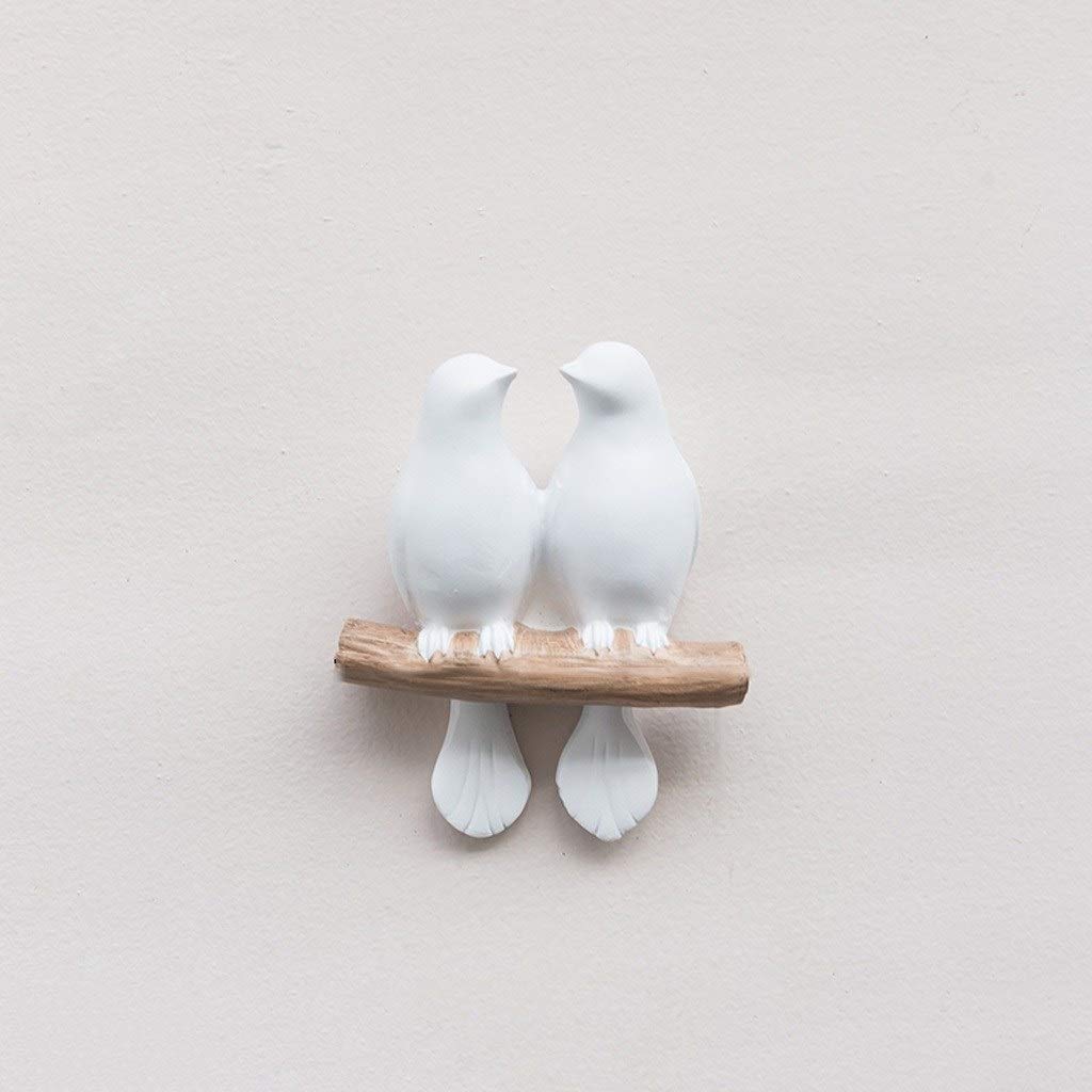 Animal Wall Sculpture Decor - 2 Birds Wall Mounted Statue for Living Room, Bedroom & Office | Modern Home & Office Wall Art Decorations
