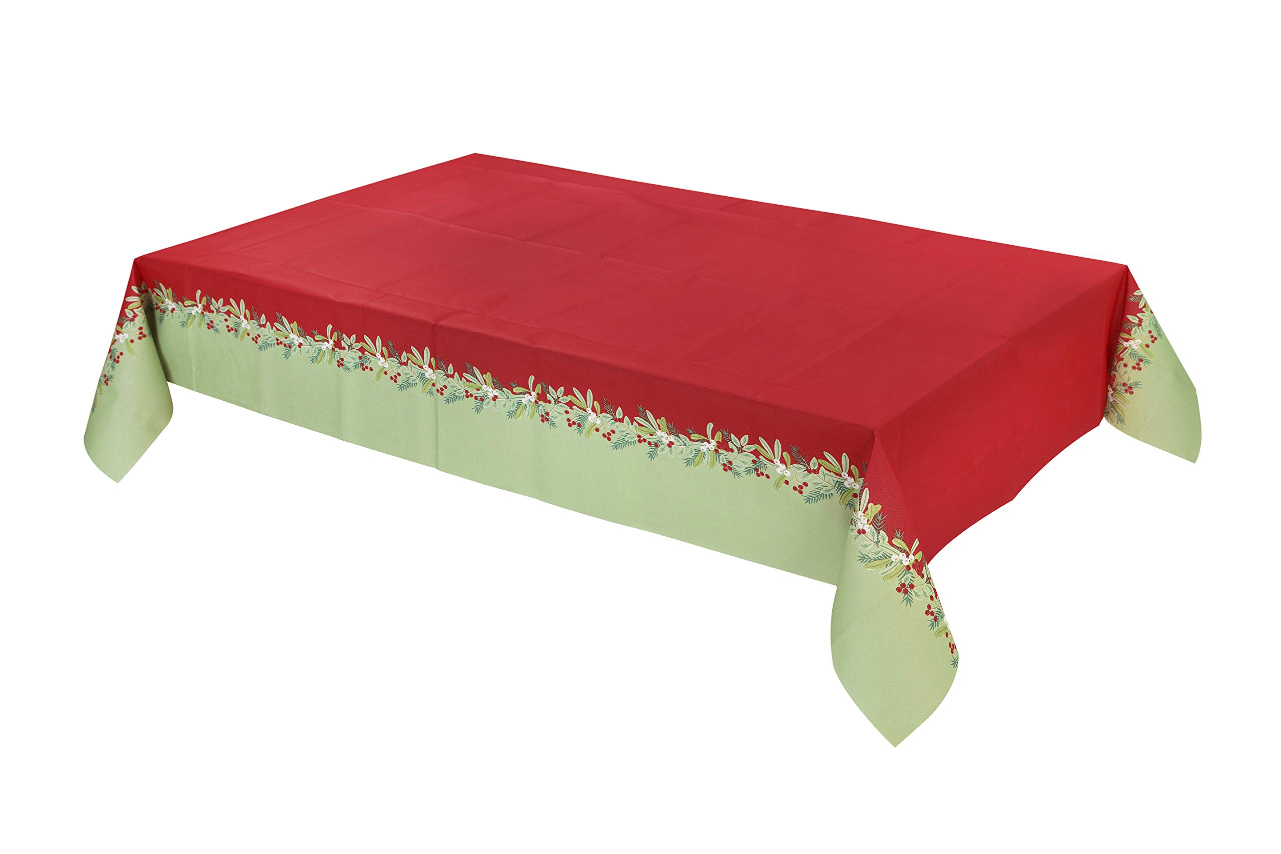 Botanical Berry Table Cover - 180 x 120cm Waterproof Tablecloth for Dining, Picnic & Party Decor - Floral Printed Washable Fabric Table Cover for Indoor & Outdoor Use