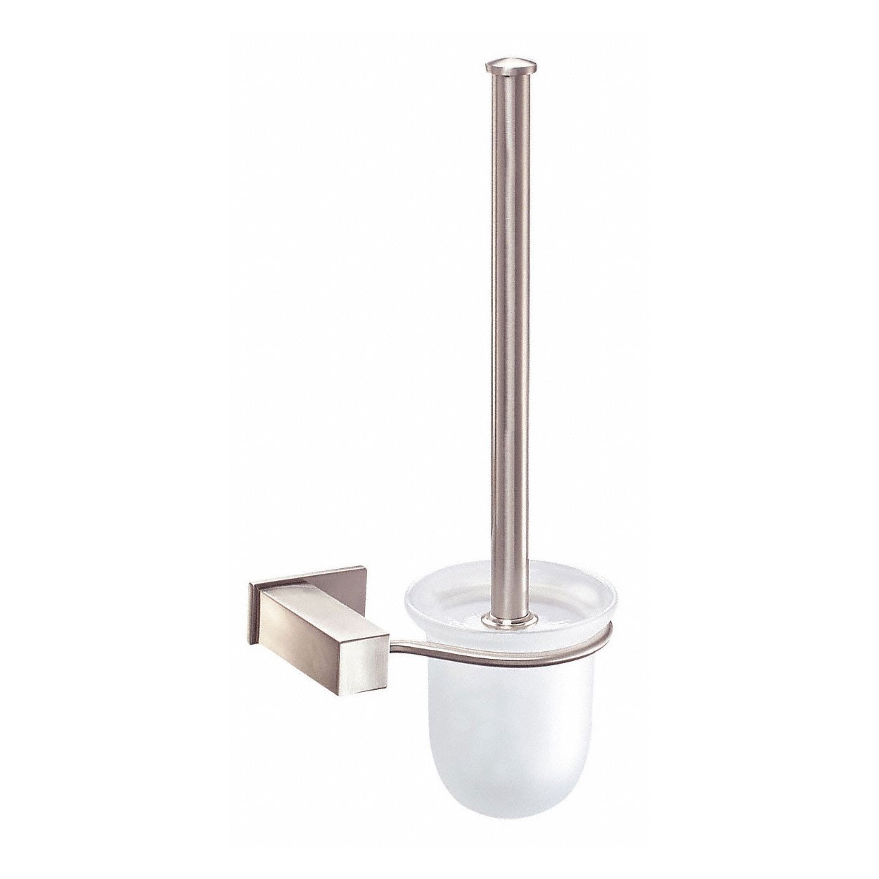 Danze Sirius Modern Wall Mount Brushed Nickel Toilet Brush Holder - Bathroom Cleaning Tool for Hygienic Home, Small Space Solution, Ideal for Apartments & Powder Rooms