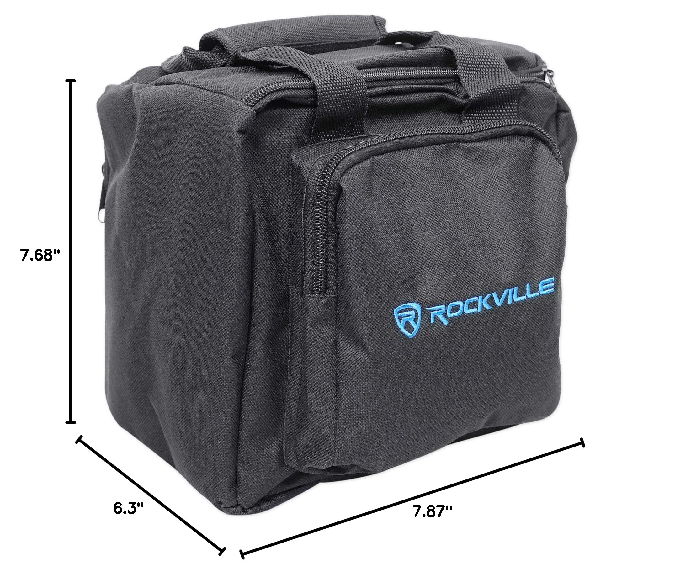 Rockville Rechargeable PAR 61 RGBWA+UV DMX DJ Lights with Remote Control & Carry Bag - Professional Stage Lighting for Concerts, Clubs, and Events (2-Pack)
