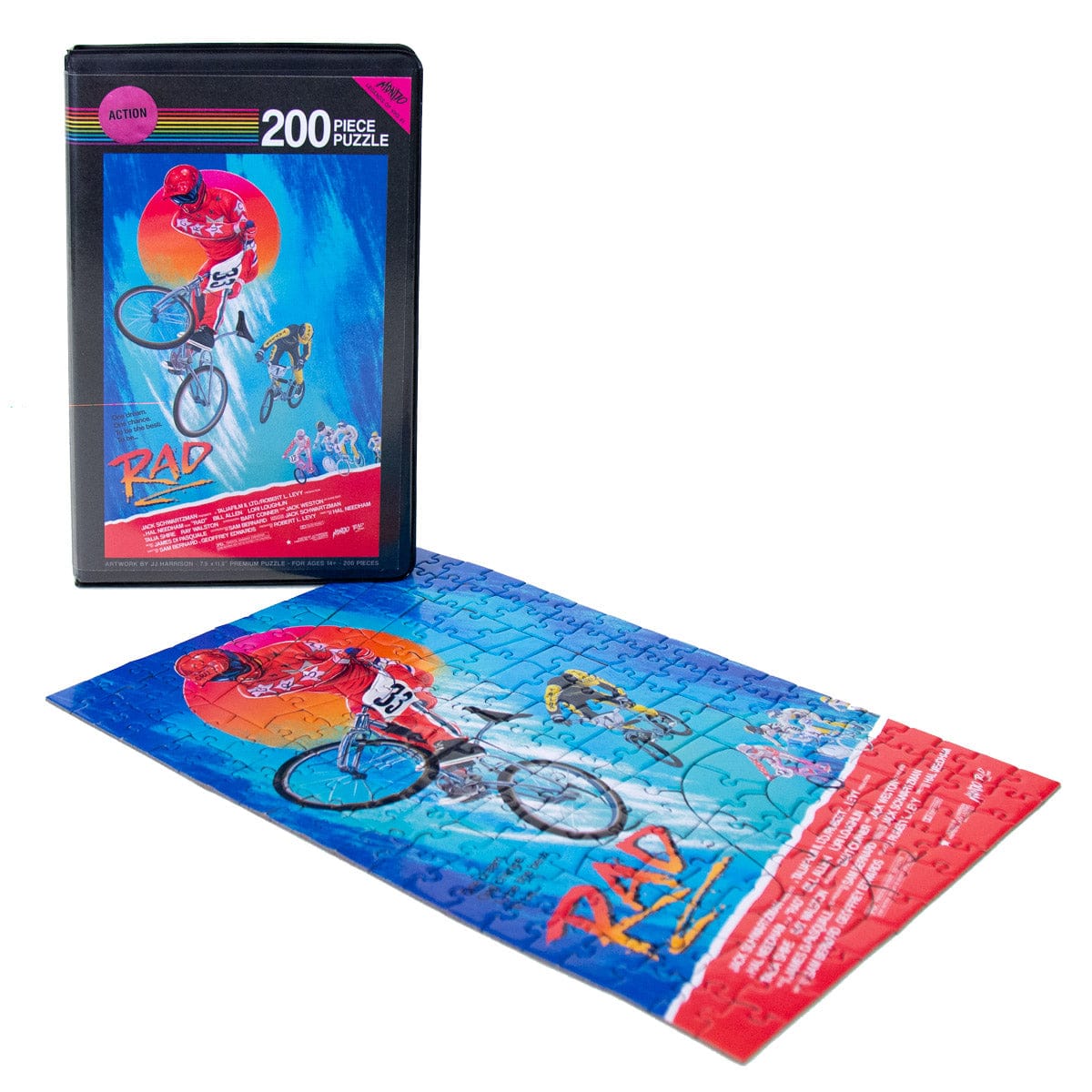 Legends of VHS #1: RAD 200-Piece Puzzle - Retro Movie Collectible Jigsaw for Adults & Teens - Perfect for Home Decor, Game Nights & 80s Nostalgia Fans