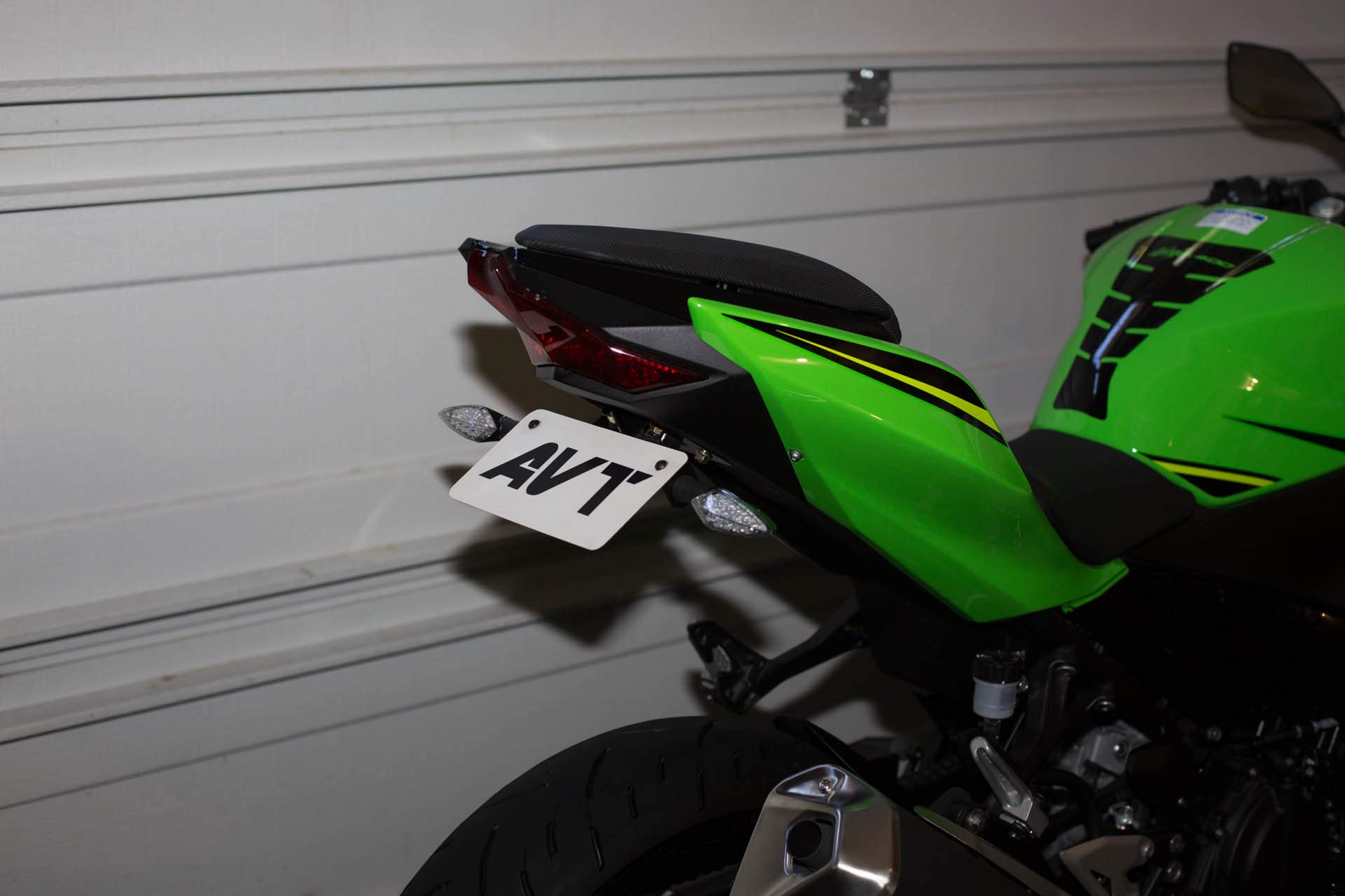 AVT Ninja 400 Z400 Ninja 500 Z500 Fender Eliminator Kit with LED Turn Signals for 2018-2025 Models | Motorcycle Tail Tidy for Cleaner Look & Improved Visibility