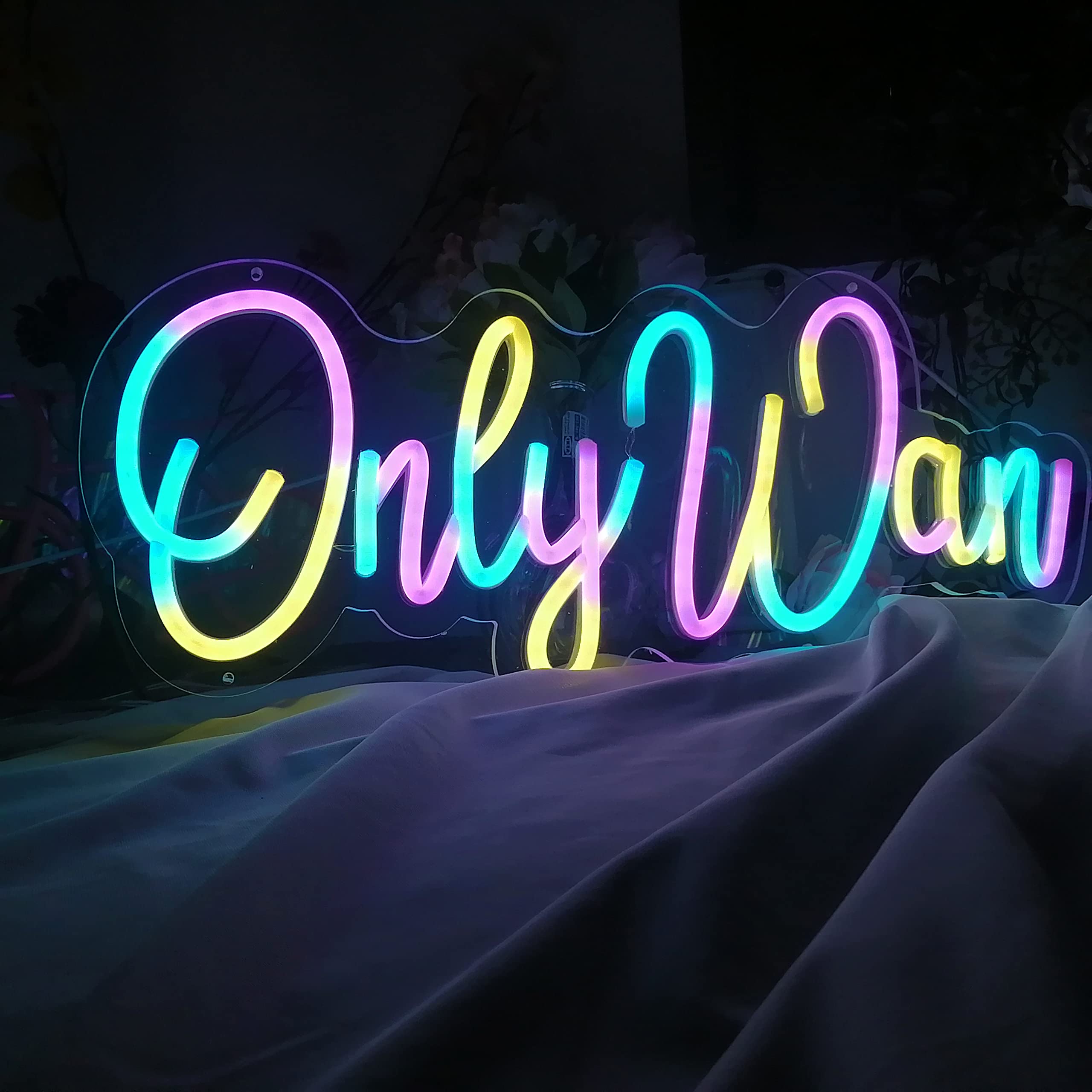 Custom LED Neon Sign - Dimmable RGB Personalized Neon Lights for Bars, Restaurants & Business Decor | Music Sync Wall Light, Name Letter Sign Design (38