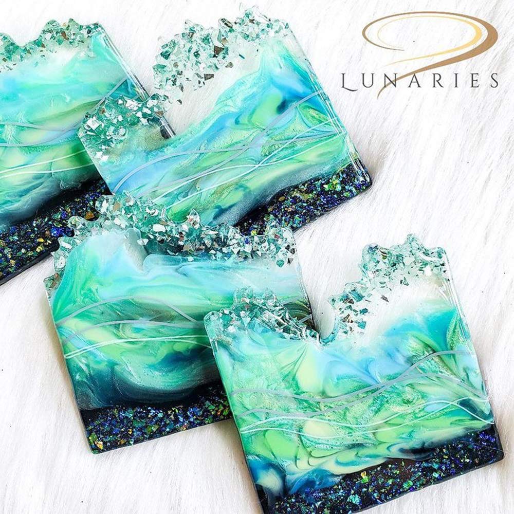 Premium Silicone Resin Coaster Molds Set - DIY Epoxy Geode & Agate Coaster Making Kit for Handmade Drink Coasters, Cup Mats - Perfect for Home Decor, Wedding Favors & Craft Projects