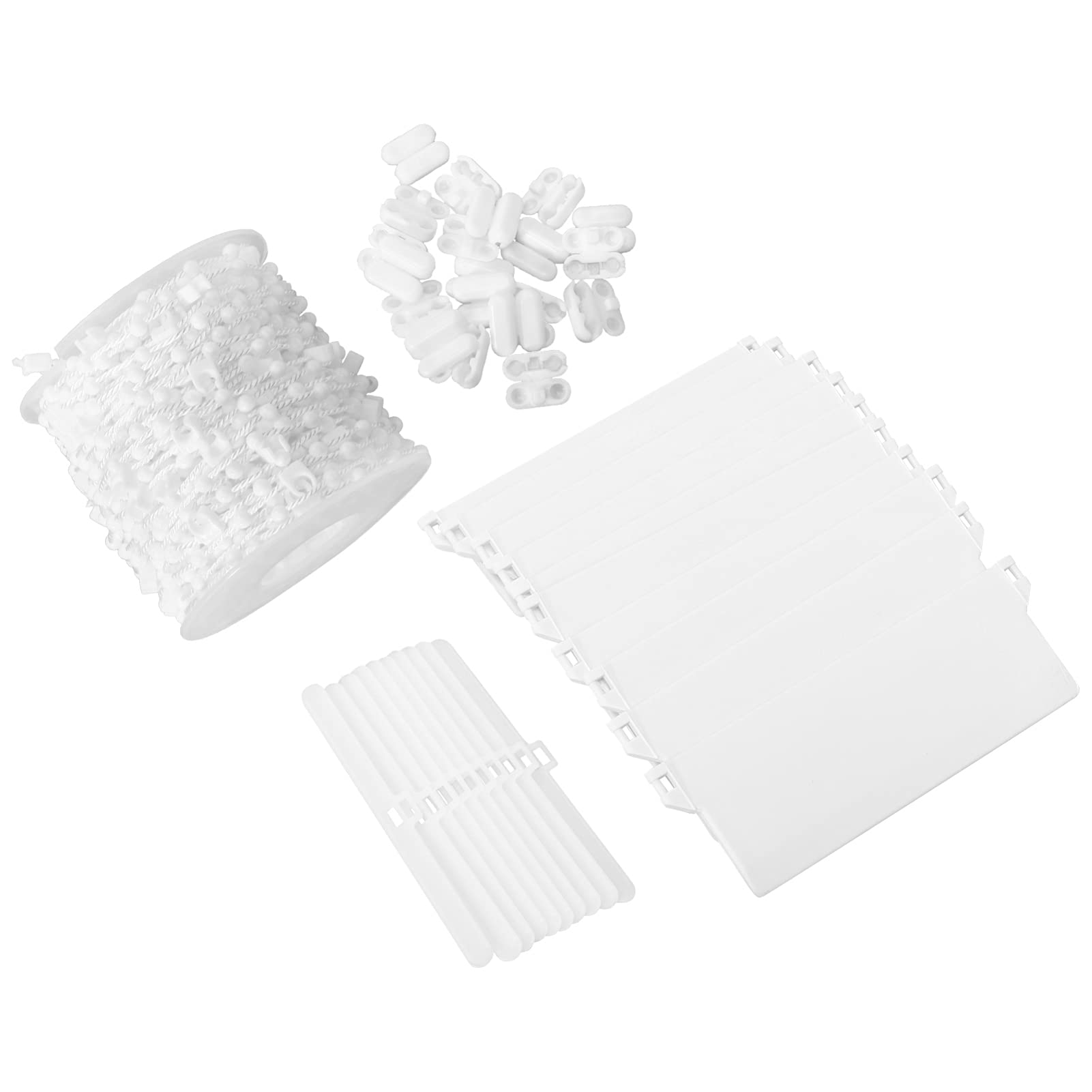 DOITOOL Vertical Beaded Chain Cord with Connector Clips - Roller Blind Repair Kit for Roman Shades & Vertical Blinds | Durable Window Treatment Accessories for Home & Office