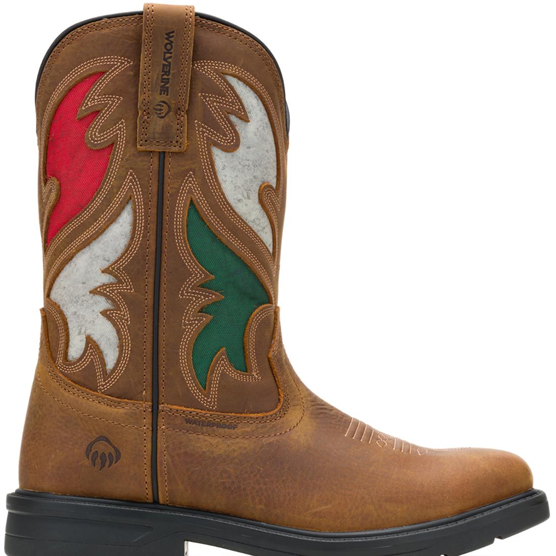 Rancher Flag Steel Toe Pull-On Wellington Work Boots - USA Flag Design - Durable Safety Boots for Construction, Farming & Outdoor Work