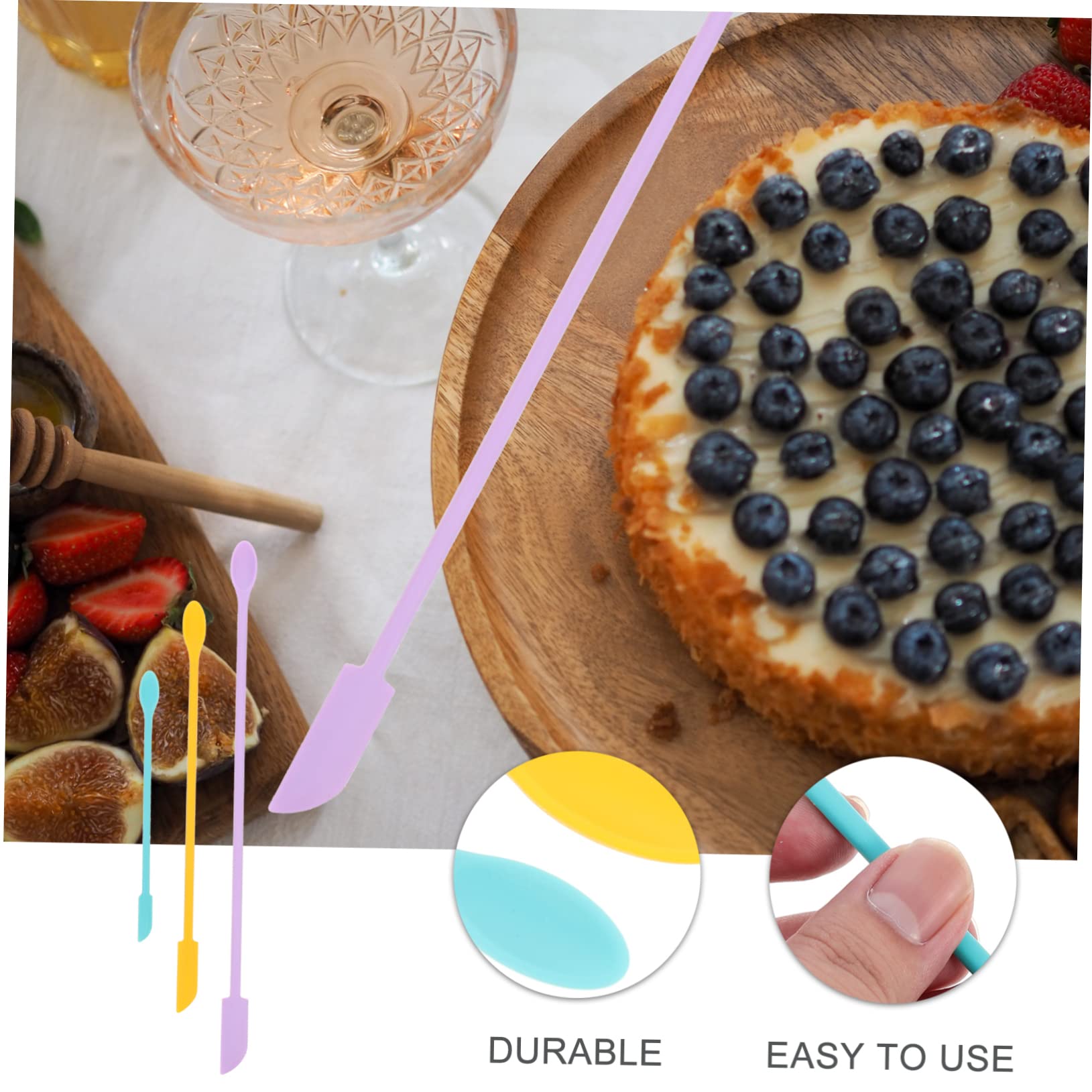 DOITOOL 12-Piece Silicone Spatula Set for Skincare & Makeup - Small Anti-Stick Metal Scraper Tools for Face, Nails, Waxing - Perfect for DIY Beauty, Salon, and Home Use