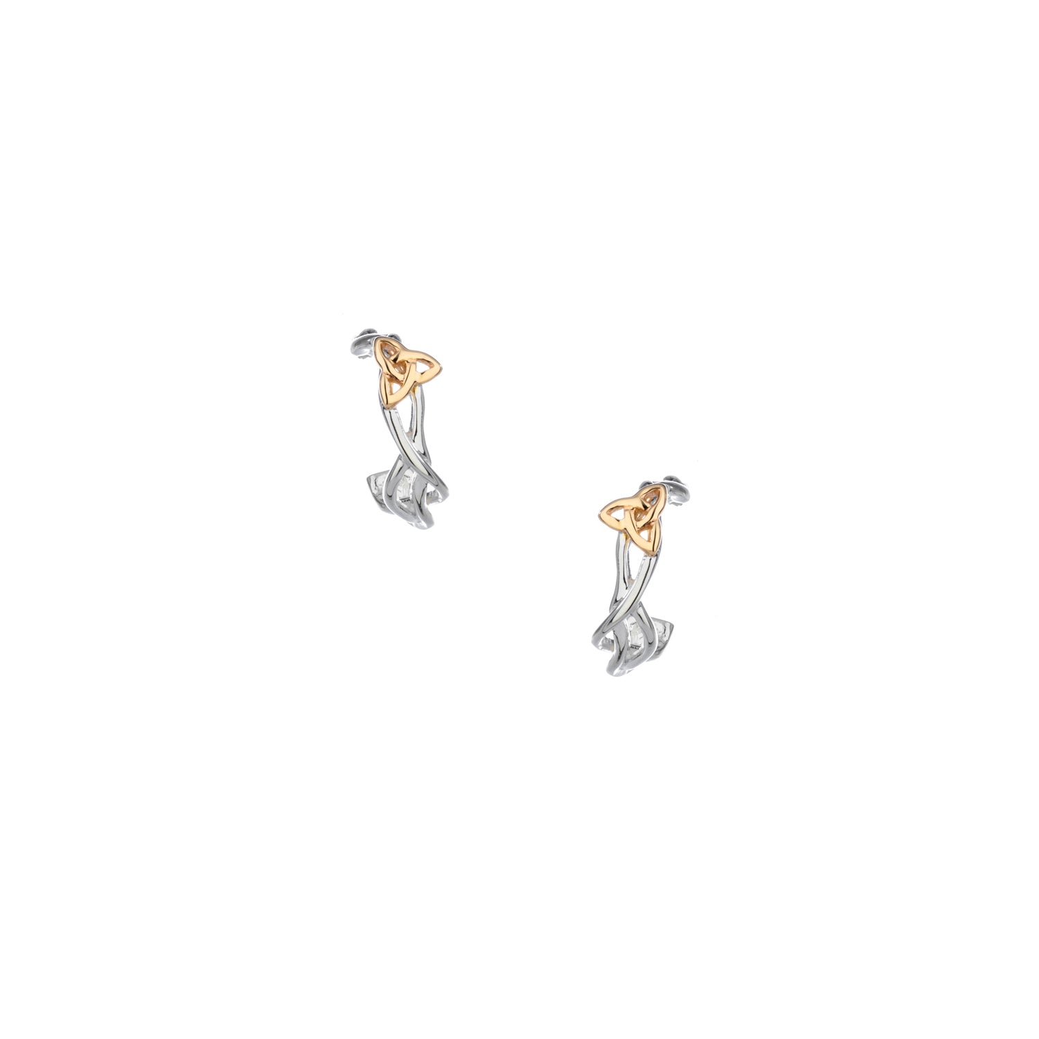 10K Gold & Sterling Silver Infinity Knot Post Earrings for Women - Elegant & Dainty Jewelry for Everyday Wear, Gifts, and Special Occasions