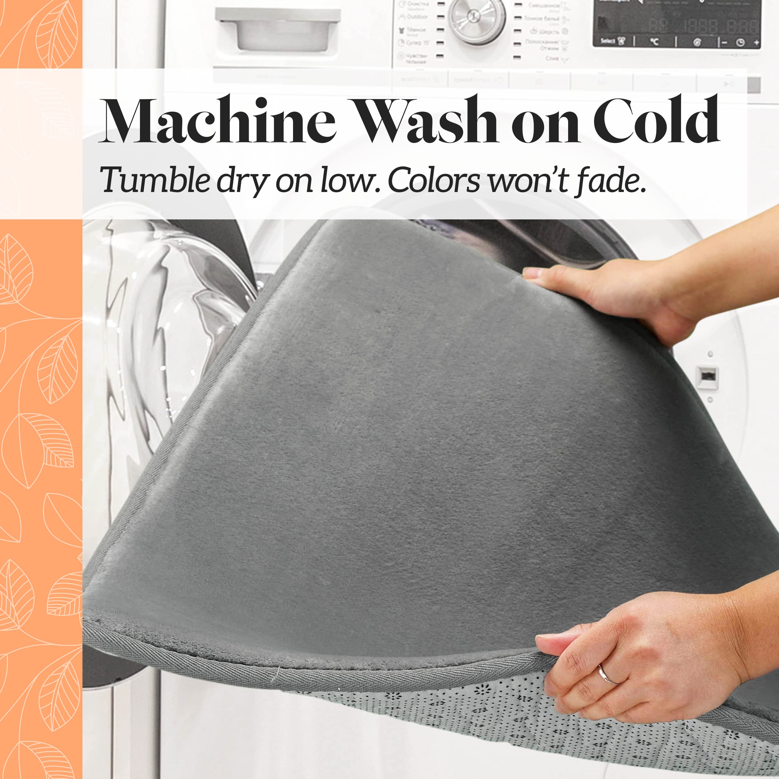 Genteele Memory Foam Bath Mat - Super Soft Non-Slip Absorbent Velvet Bathroom Rug (20