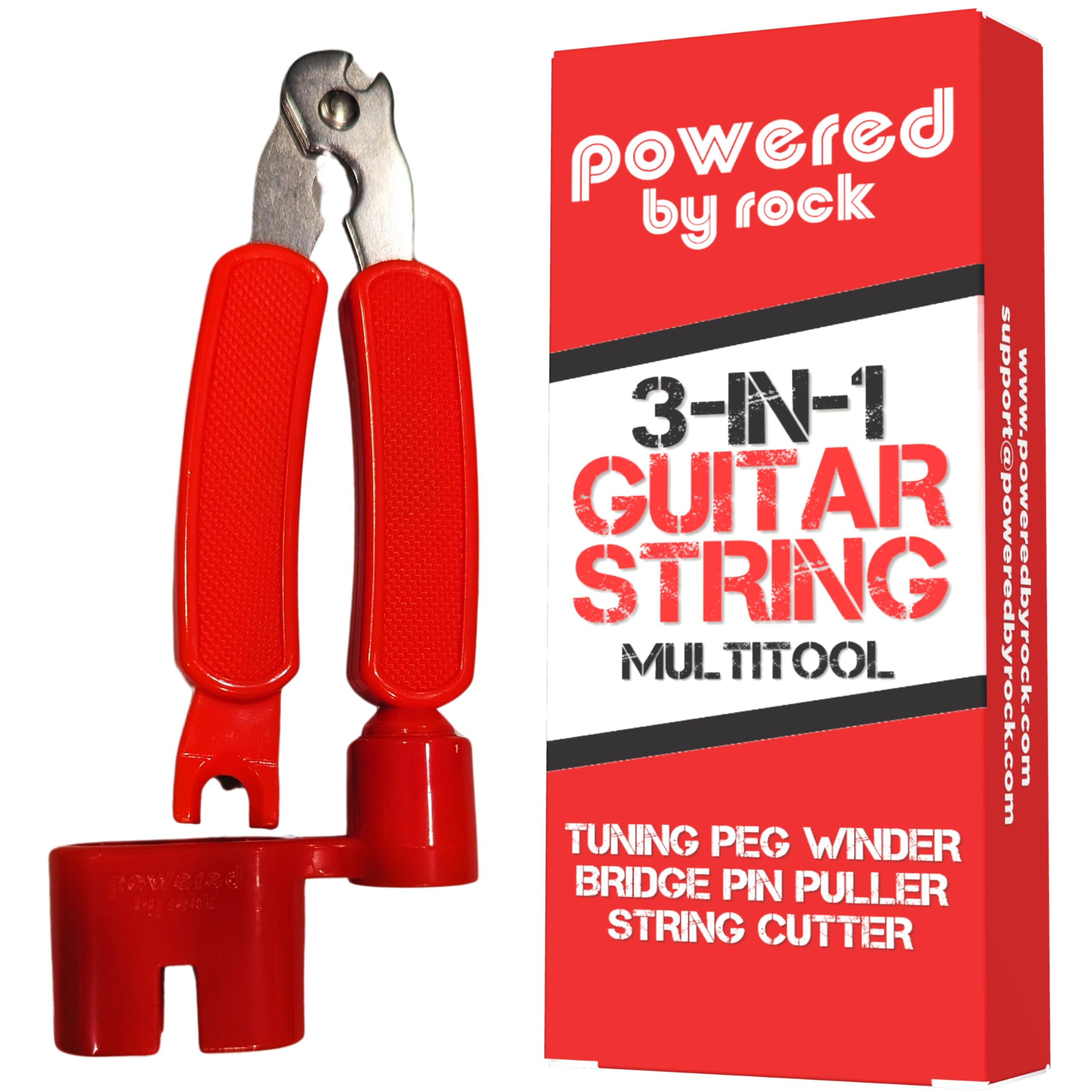 3-in-1 Guitar String Winder, Cutter & Bridge Pin Puller Tool for Acoustic & Electric Guitars - Fast String Winding, Precise Cutting & Easy Pin Removal - Perfect for Guitar Maintenance, String Changes & On-Stage Tuning
