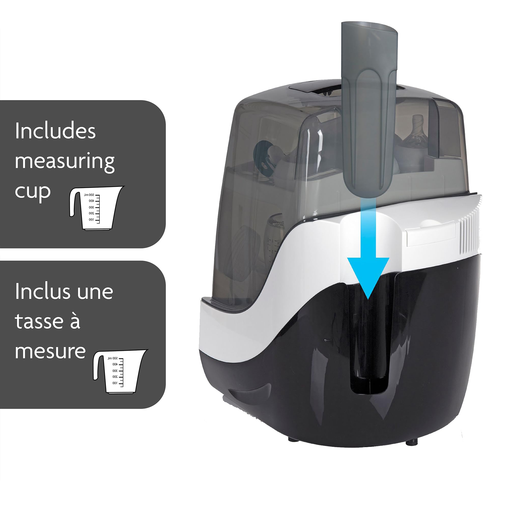 Baby Brezza 10-Minute Electric Baby Bottle Sterilizer and Dryer - Fast Steam Sterilization for All Bottles, Pacifiers & Baby Accessories - Perfect for Home, Travel & Daycare Use