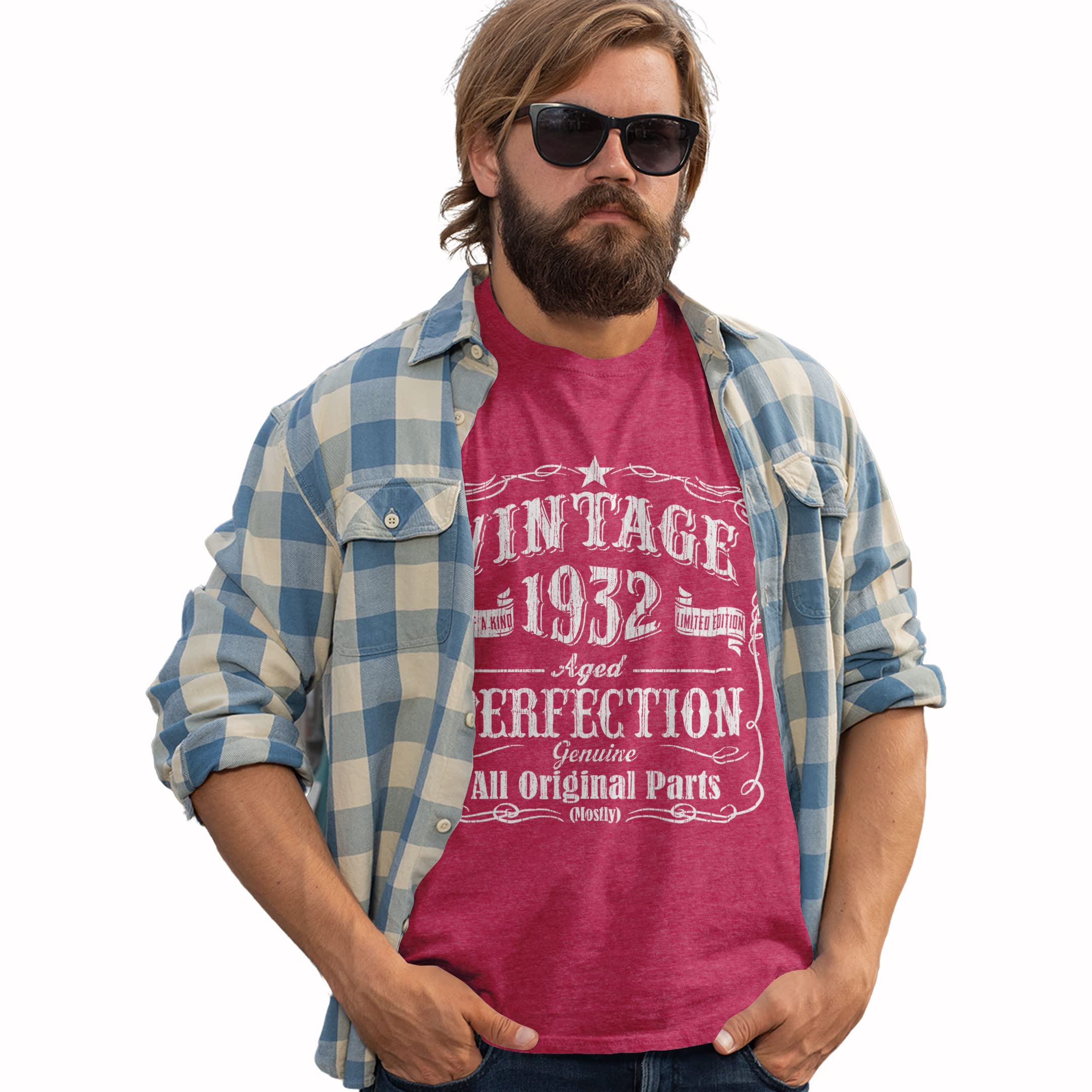 Vintage 1930s Retro T-Shirts for Men - 90s Inspired Classic Cotton Tees - Perfect for Retro Parties, Themed Events & Everyday Casual Wear